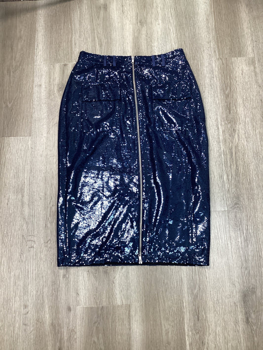 Skirt Midi By Anthropologie In Blue, Size: Xl