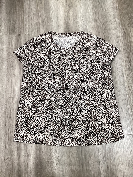 Top Short Sleeve By Athleta In Animal Print, Size: L