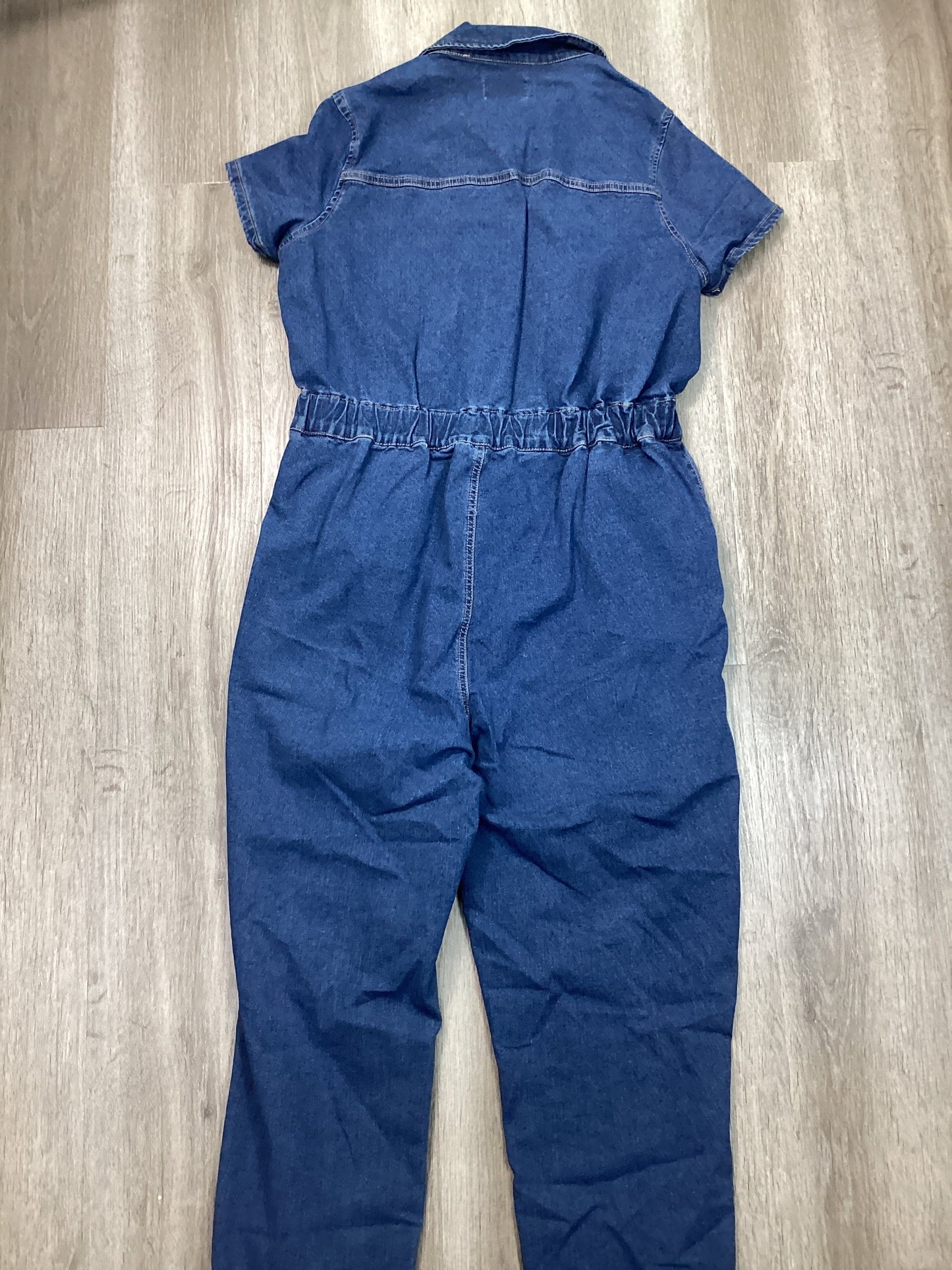 Jumpsuit By Celebrity Pink In Blue Denim, Size: Xl