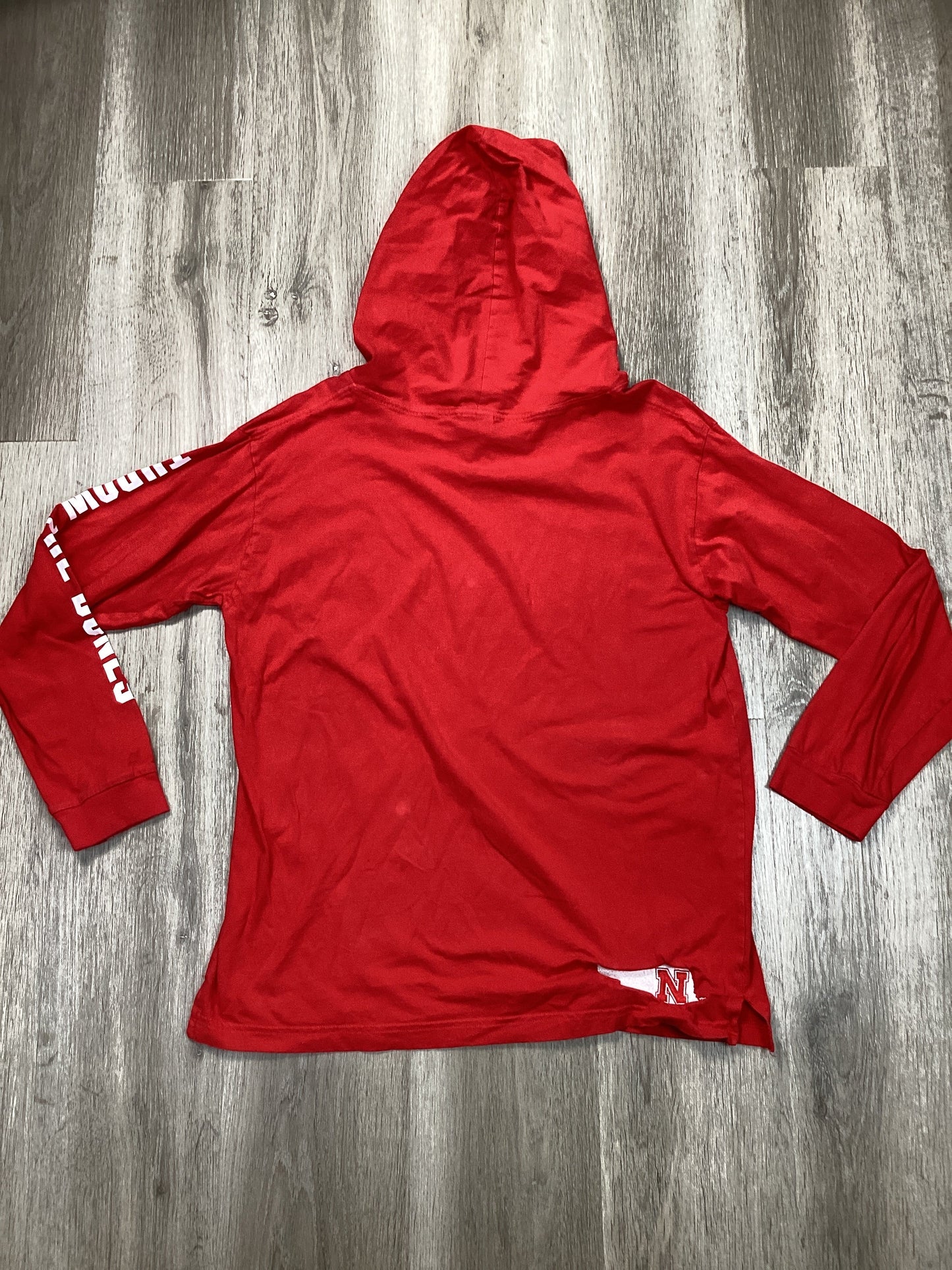 Sweatshirt Hoodie By Pink In Red, Size: L