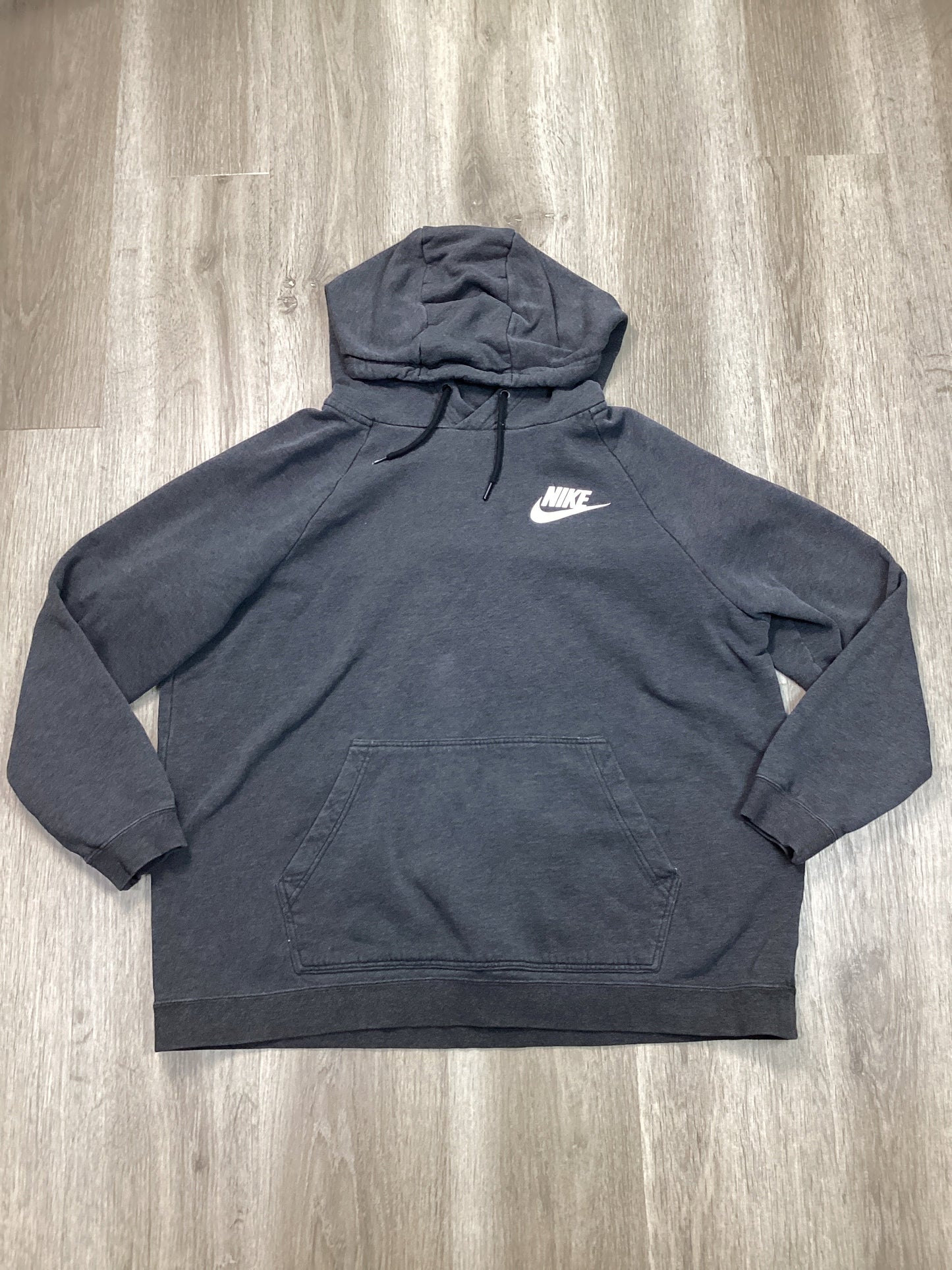 Sweatshirt Hoodie By Nike Apparel In Grey, Size: 1x