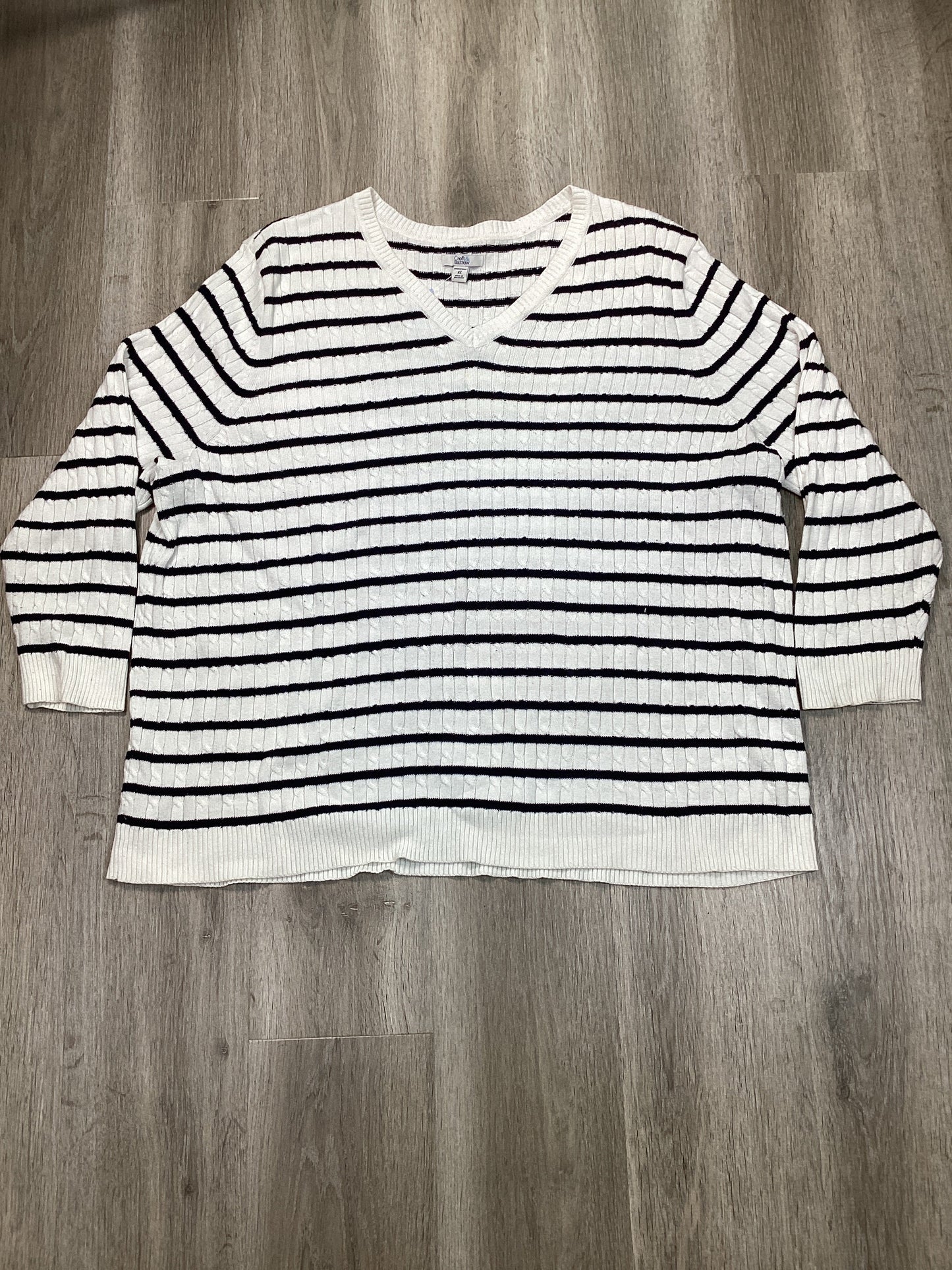 Sweater By Croft And Barrow In Striped Pattern, Size: 4x