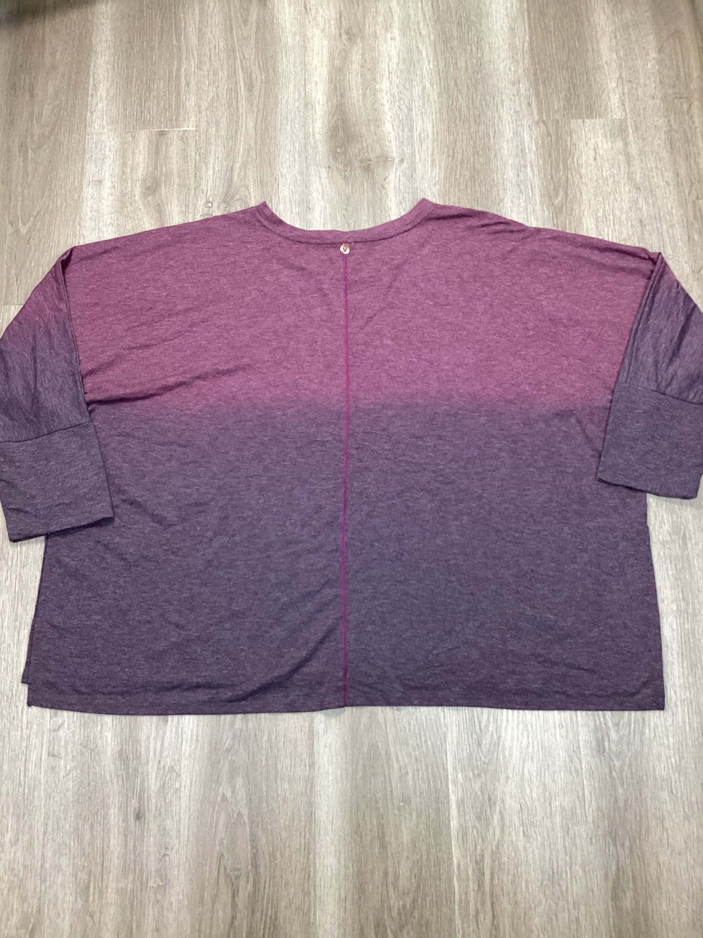 Top Long Sleeve By Livi Active In Purple