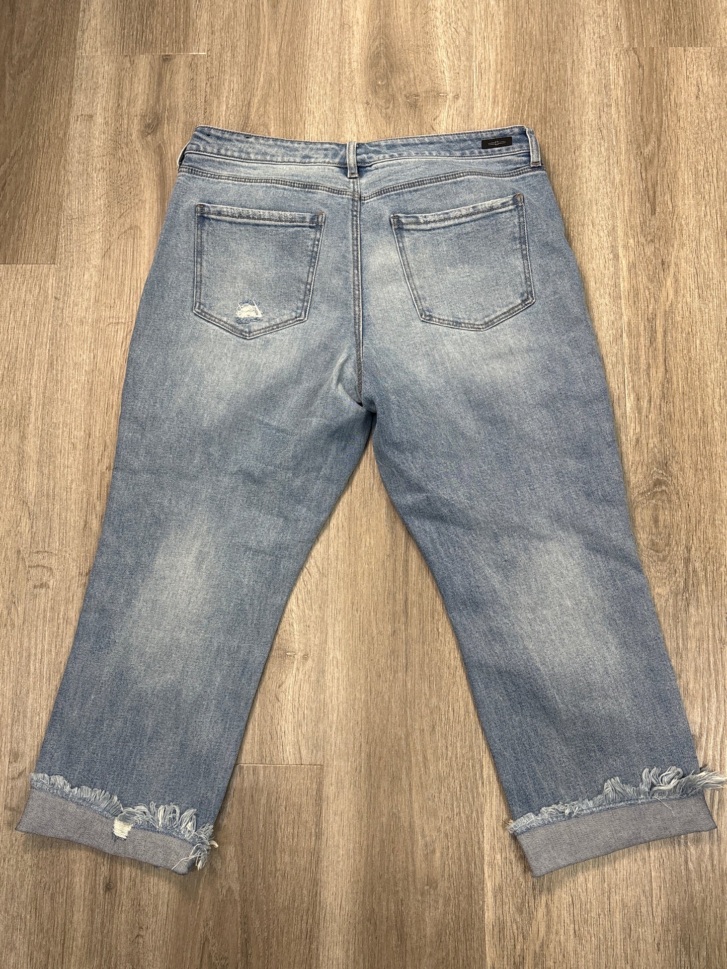 Jeans Cropped By Liverpool In Blue Denim, Size: 12