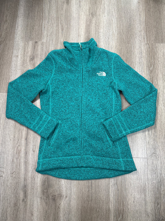 Athletic Jacket By The North Face In Teal, Size: S