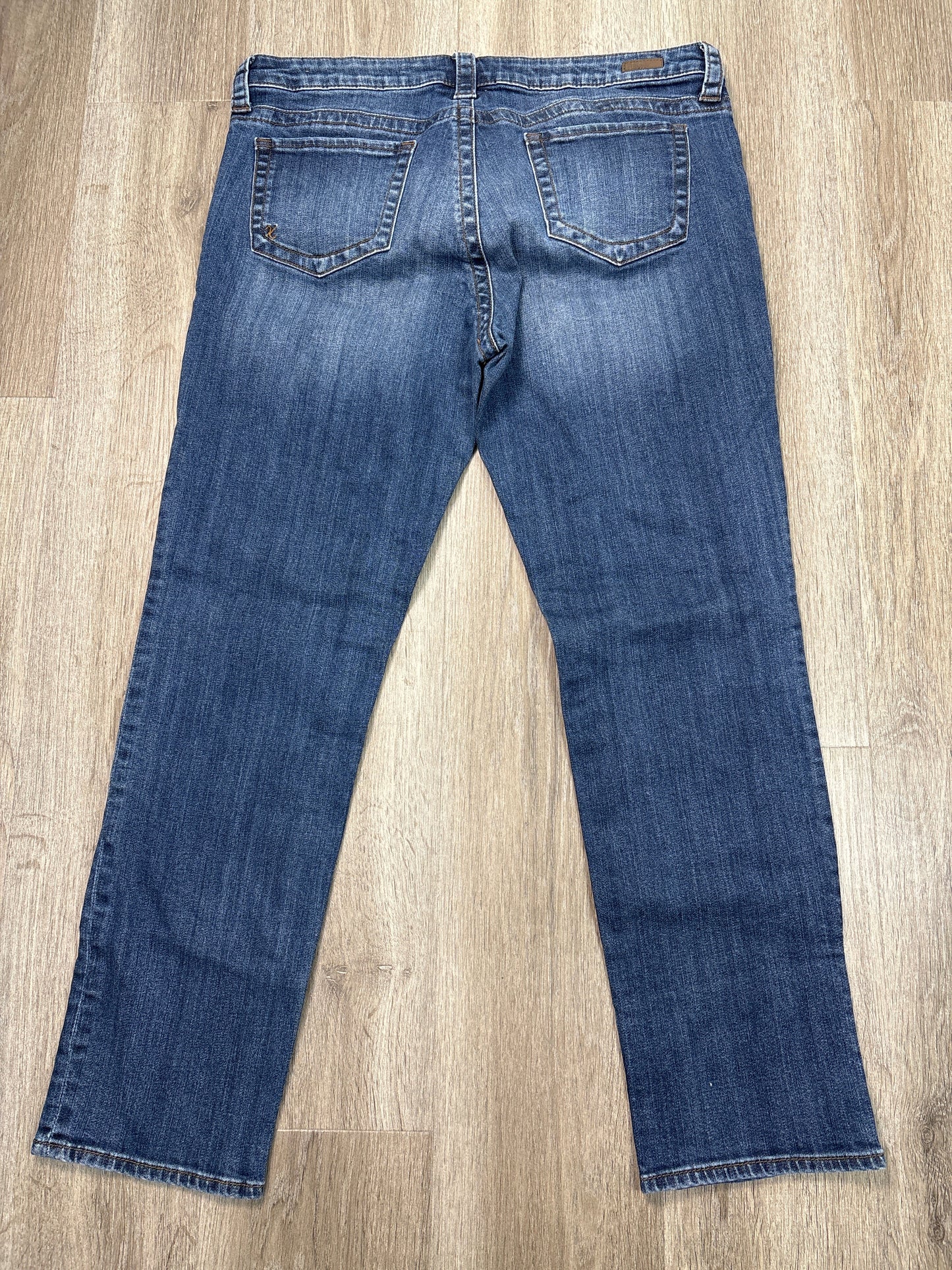 Jeans Straight By Kut In Blue Denim, Size: 14