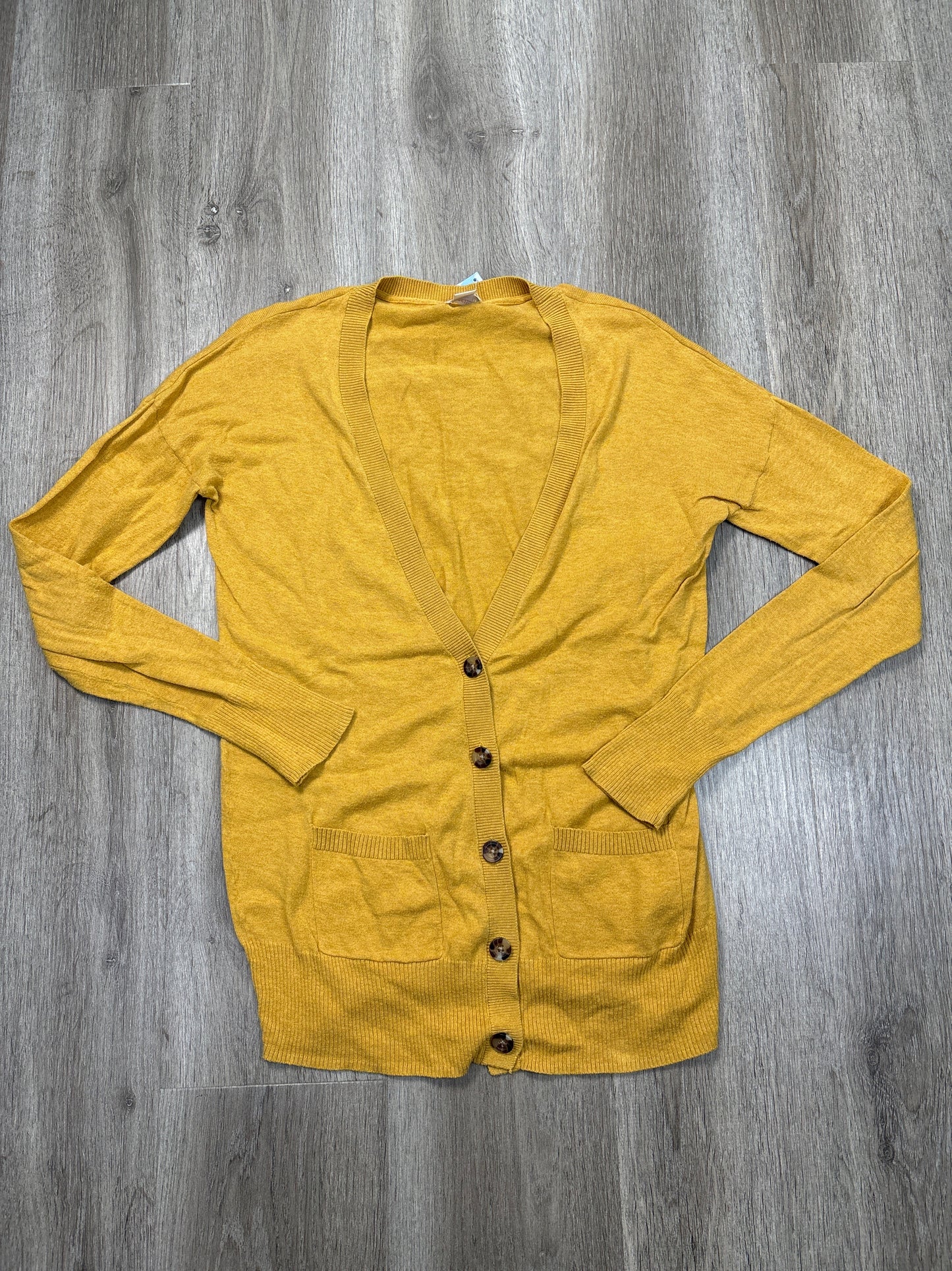 Cardigan By Mossimo In Yellow, Size: M