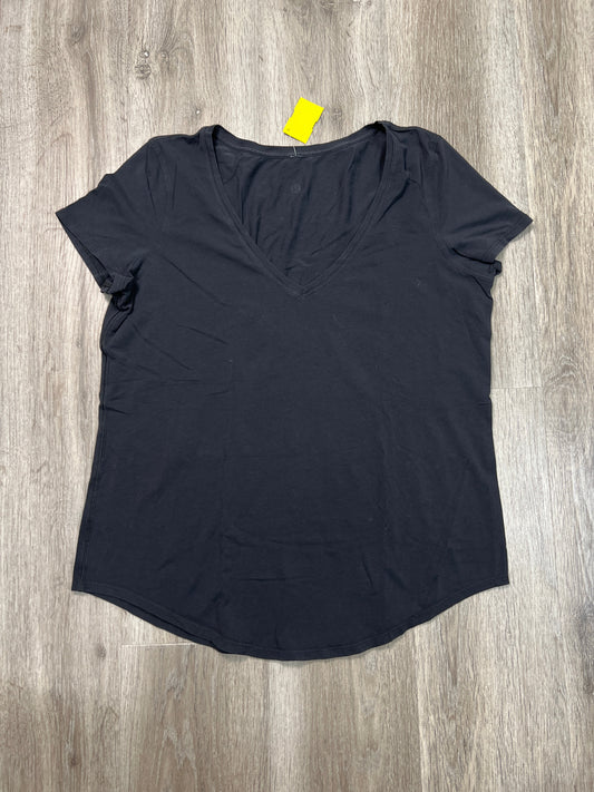 Athletic Top Short Sleeve By Lululemon In Black, Size: M