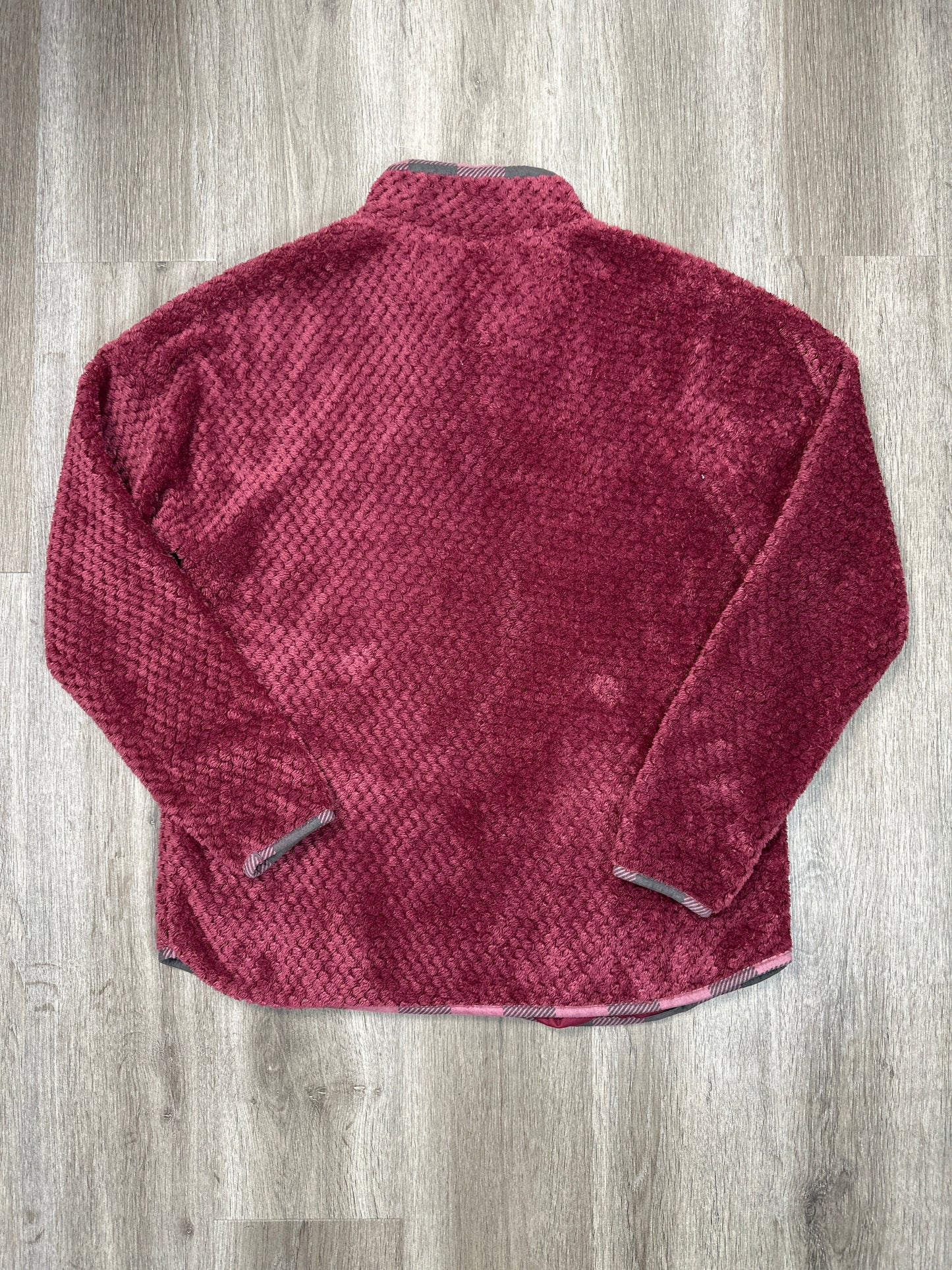 Sweatshirt Collar By Simply Southern In Maroon, Size: Xl