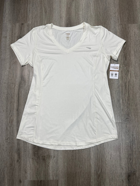 Athletic Top Short Sleeve By Copper Fit In Cream, Size: L