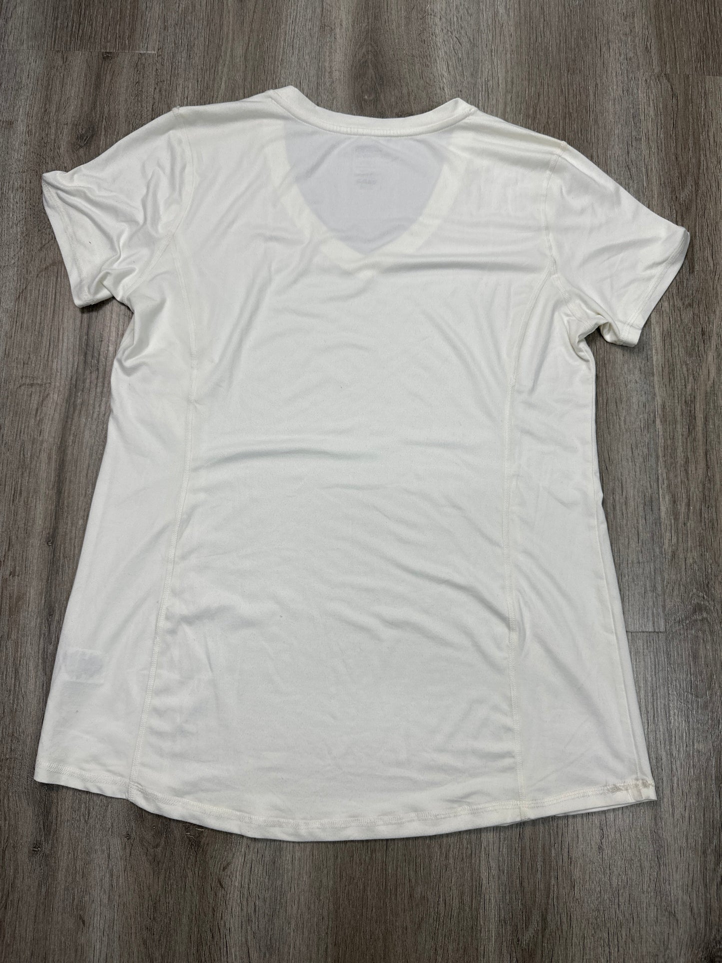 Athletic Top Short Sleeve By Copper Fit In Cream, Size: L