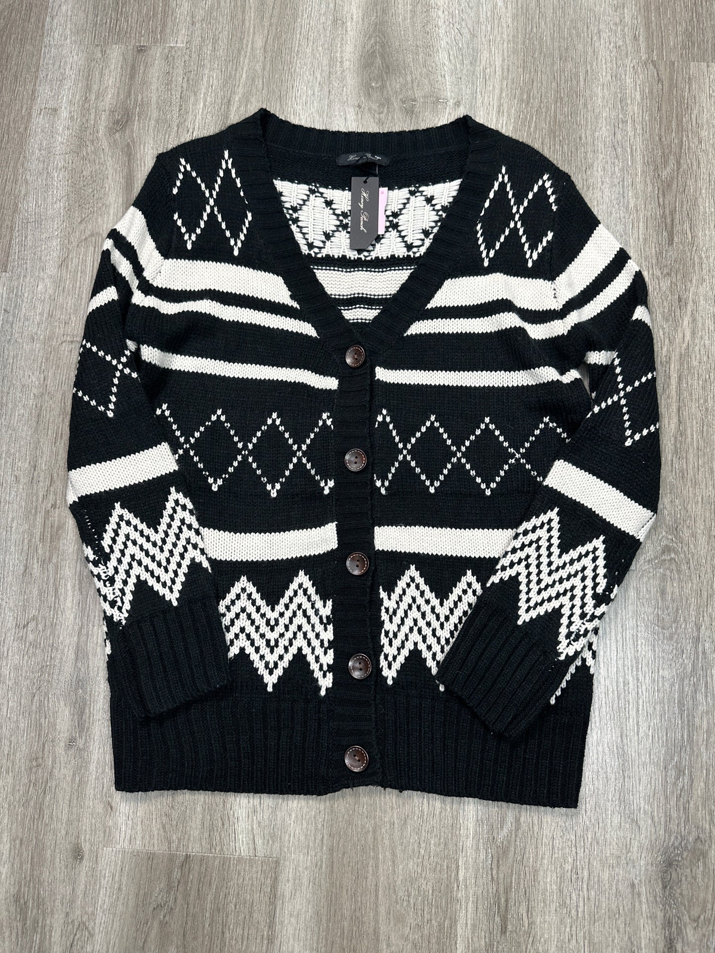 Cardigan By Honey Punch In Black & White, Size: L