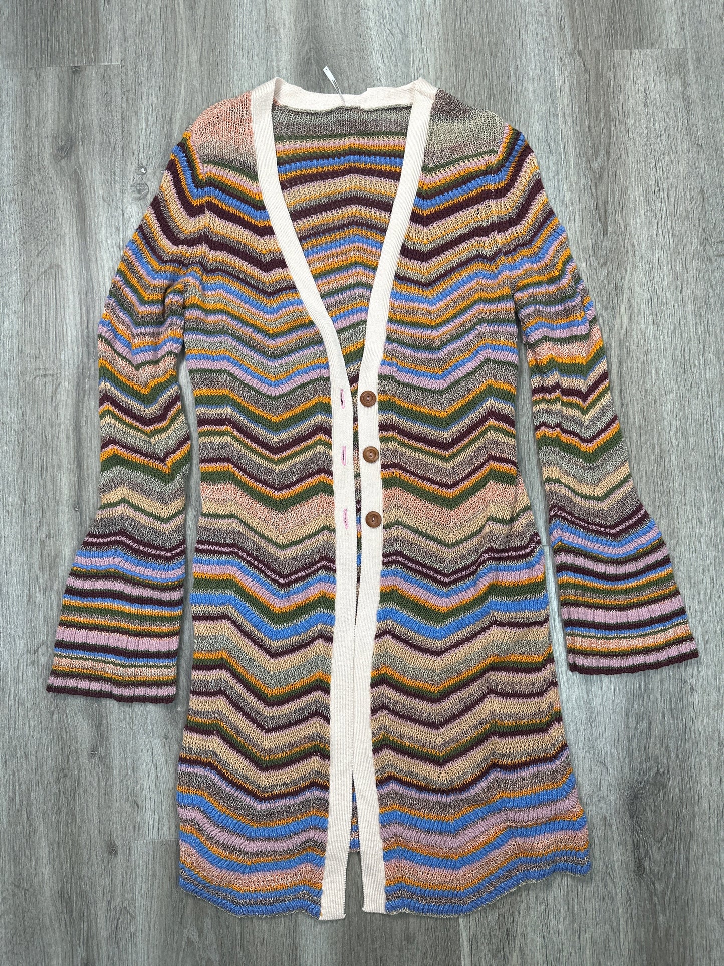 Cardigan By Free People In Striped Pattern, Size: L