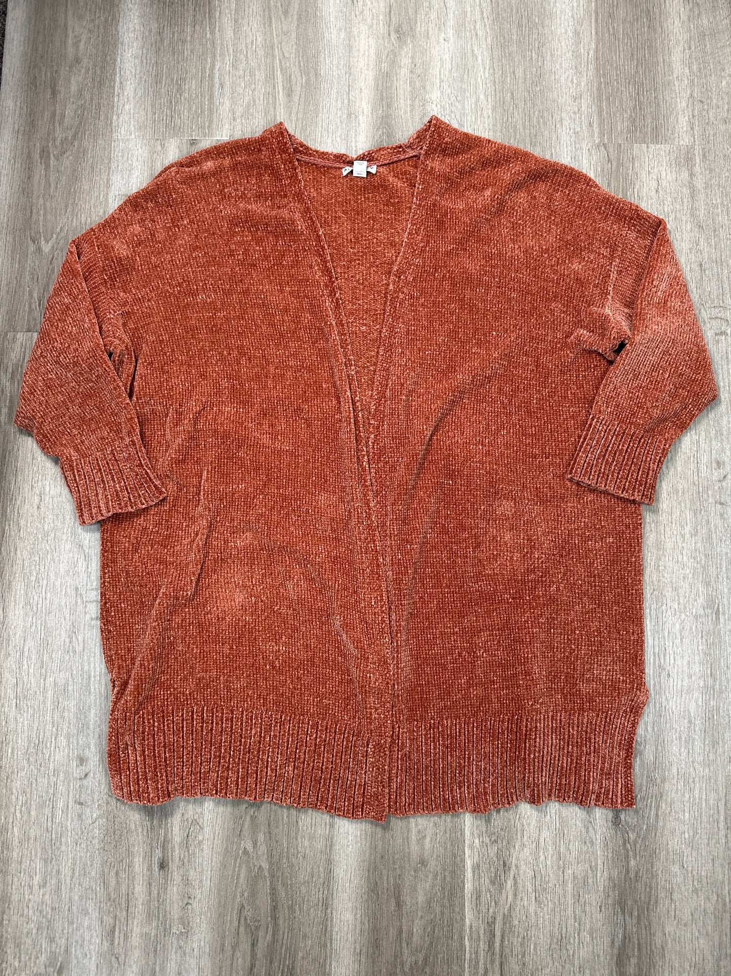 Cardigan By Ava & Viv In Orange, Size: 4x