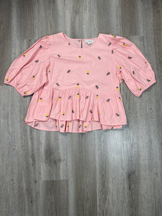 Top Short Sleeve By IN THE STYLE In Pink, Size: 2x