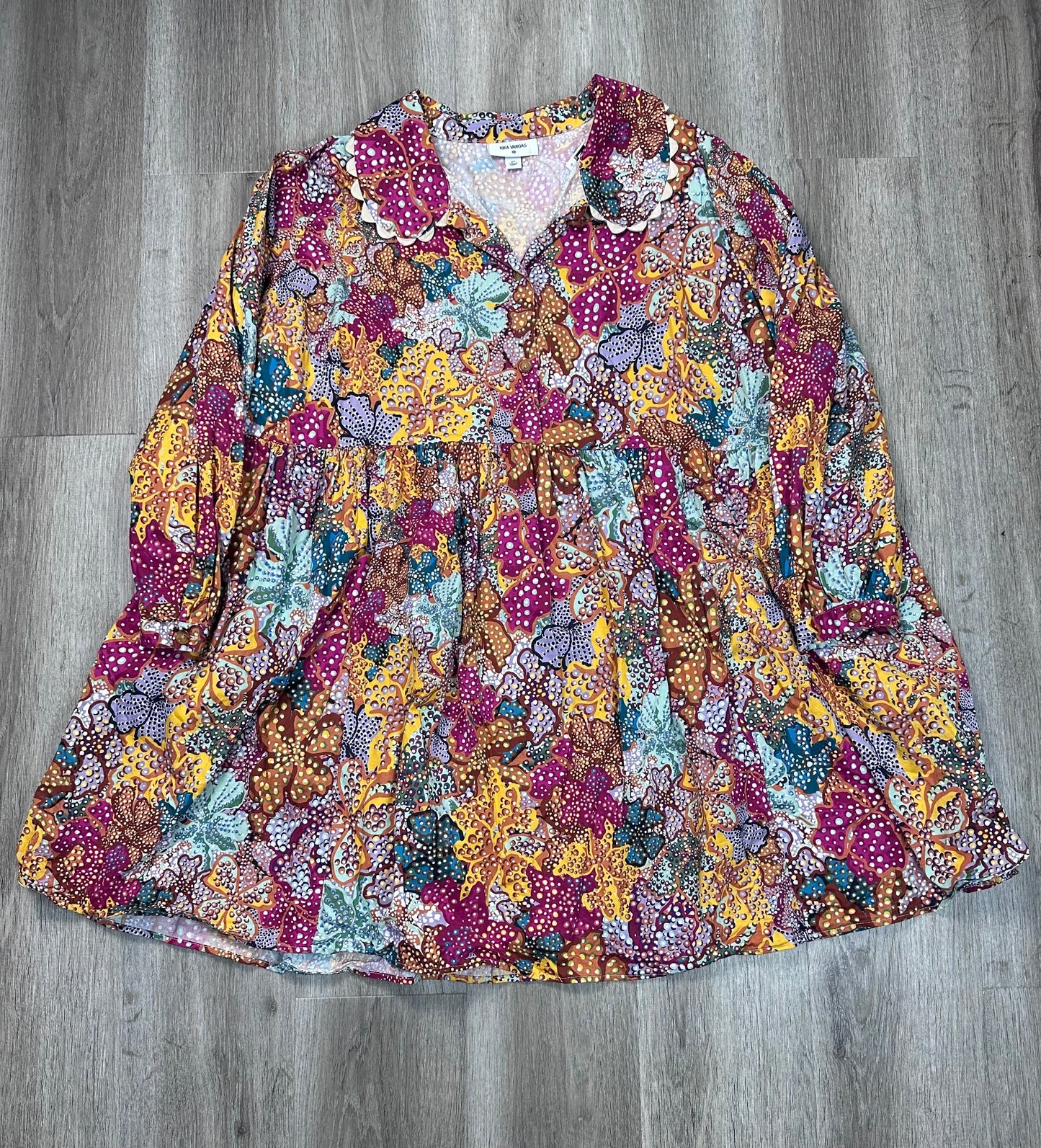 Dress Casual Midi By Target In Floral Print, Size: 2x