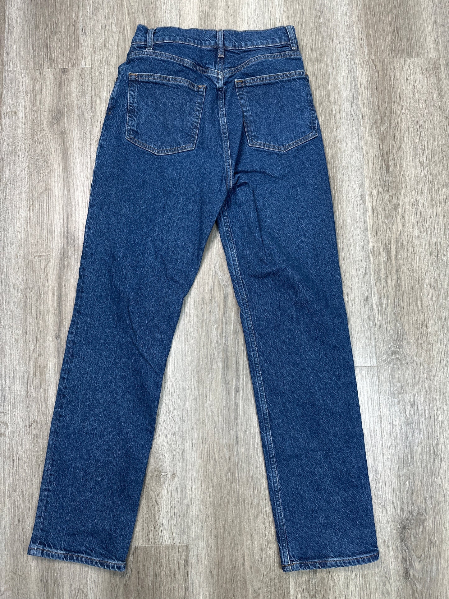 Jeans Straight By Reformation In Blue Denim, Size: 6