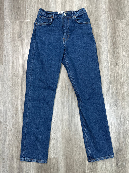 Jeans Straight By Reformation In Blue Denim, Size: 6