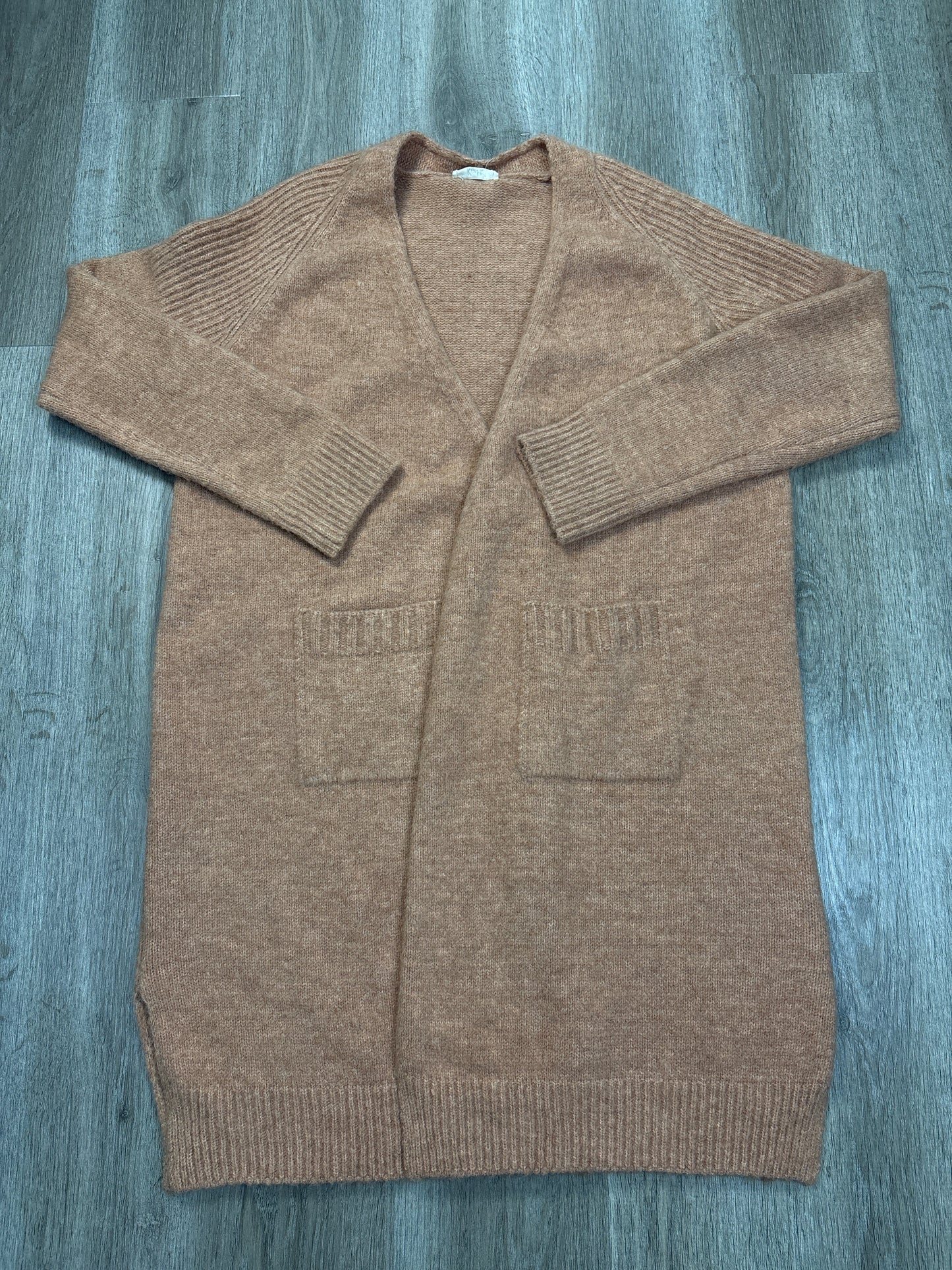 Cardigan By Clothes Mentor In Tan, Size: L