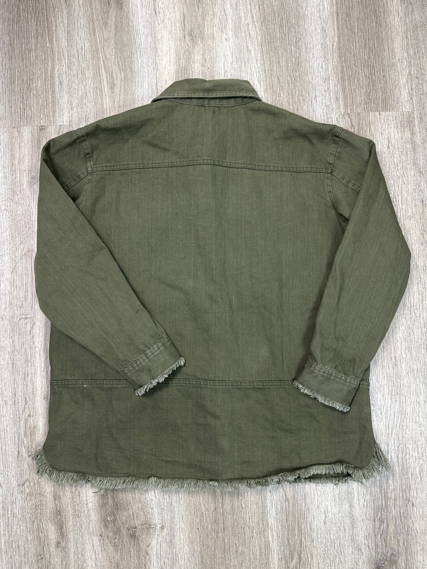 Jacket Shirt By Umgee In Green, Size: L