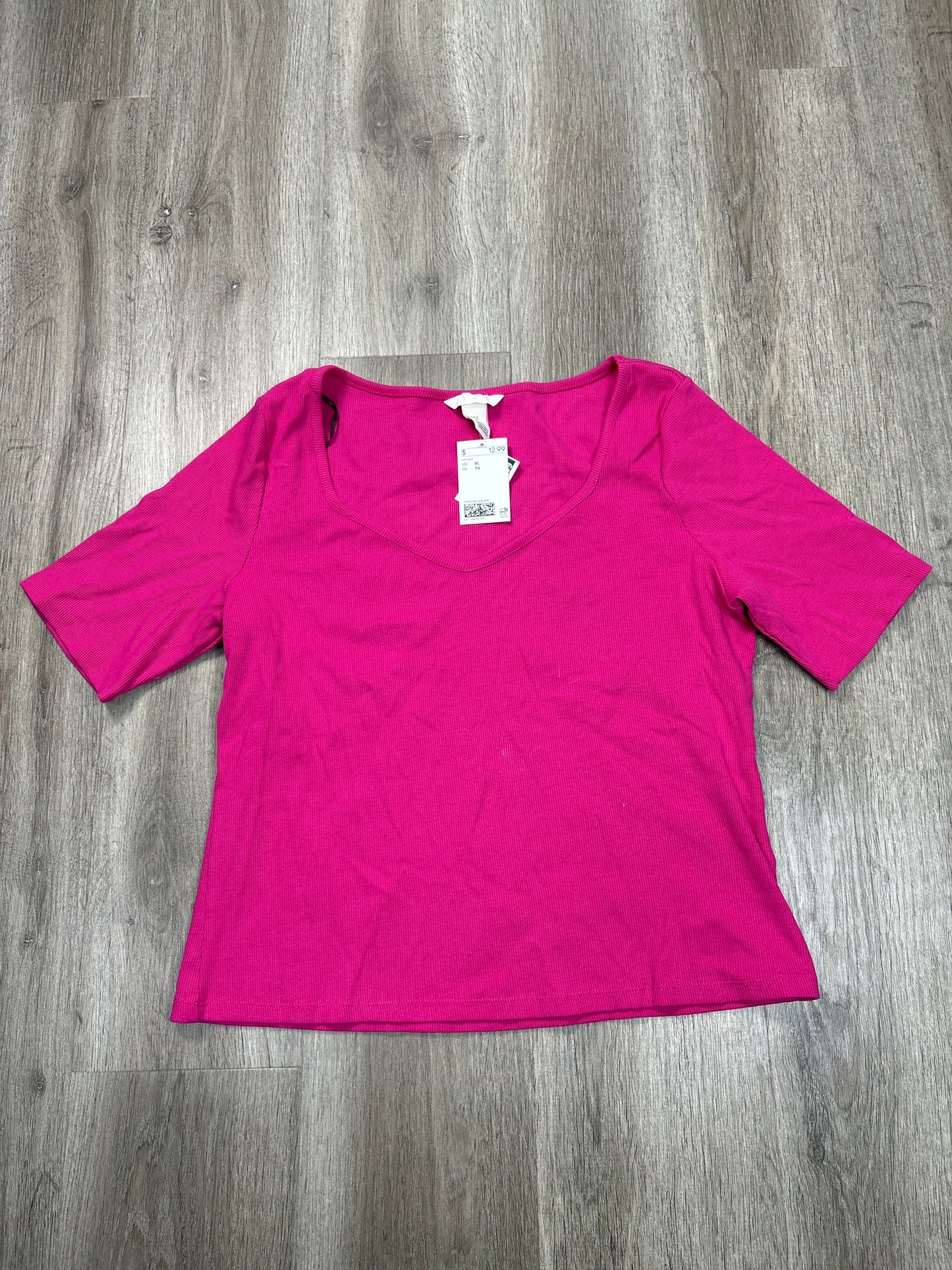 Top Short Sleeve By H&m In Pink, Size: Xl