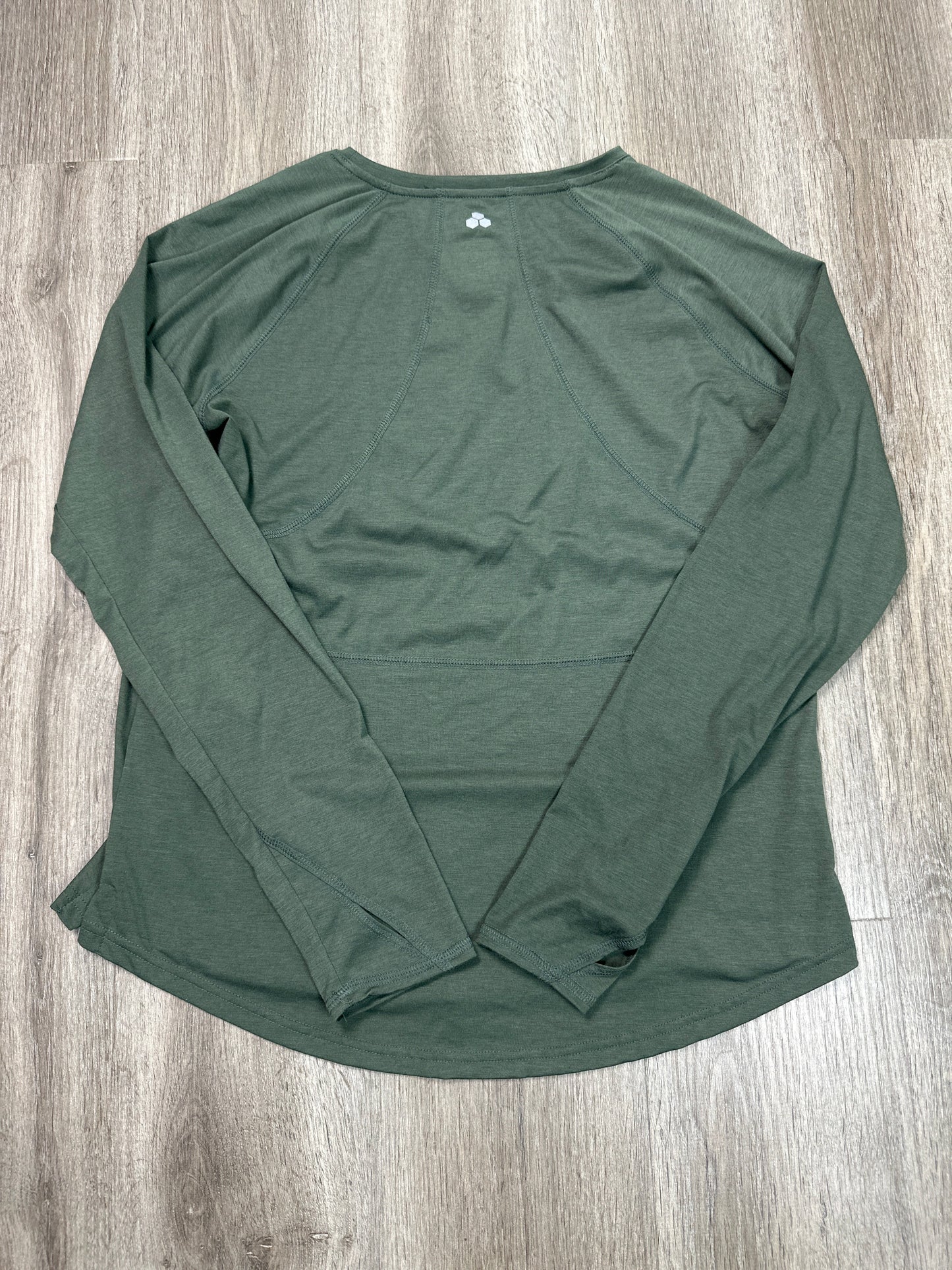 Athletic Top Long Sleeve Crewneck By Tek Gear In Green, Size: L