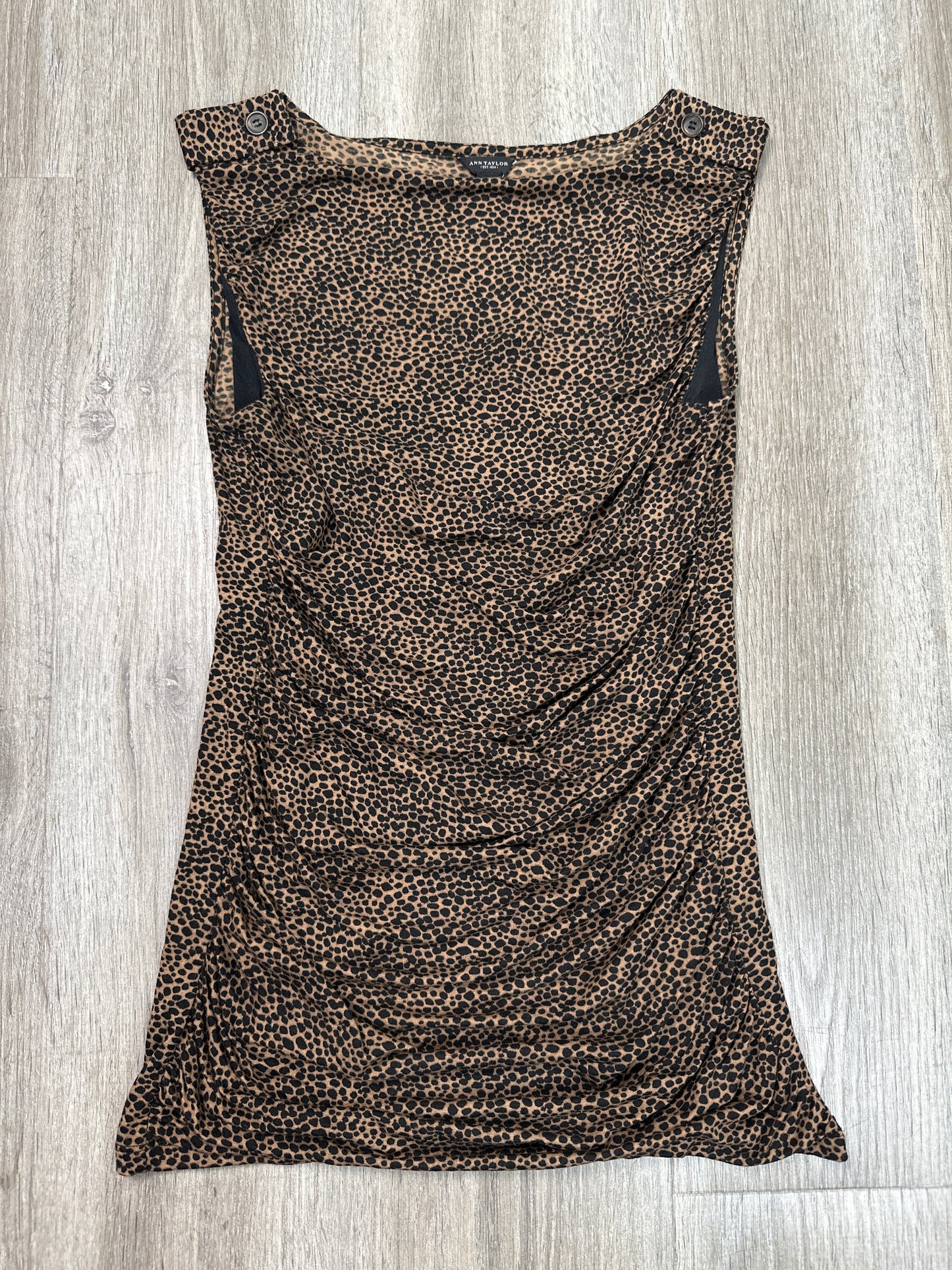 Top Short Sleeve By Ann Taylor In Animal Print, Size: S