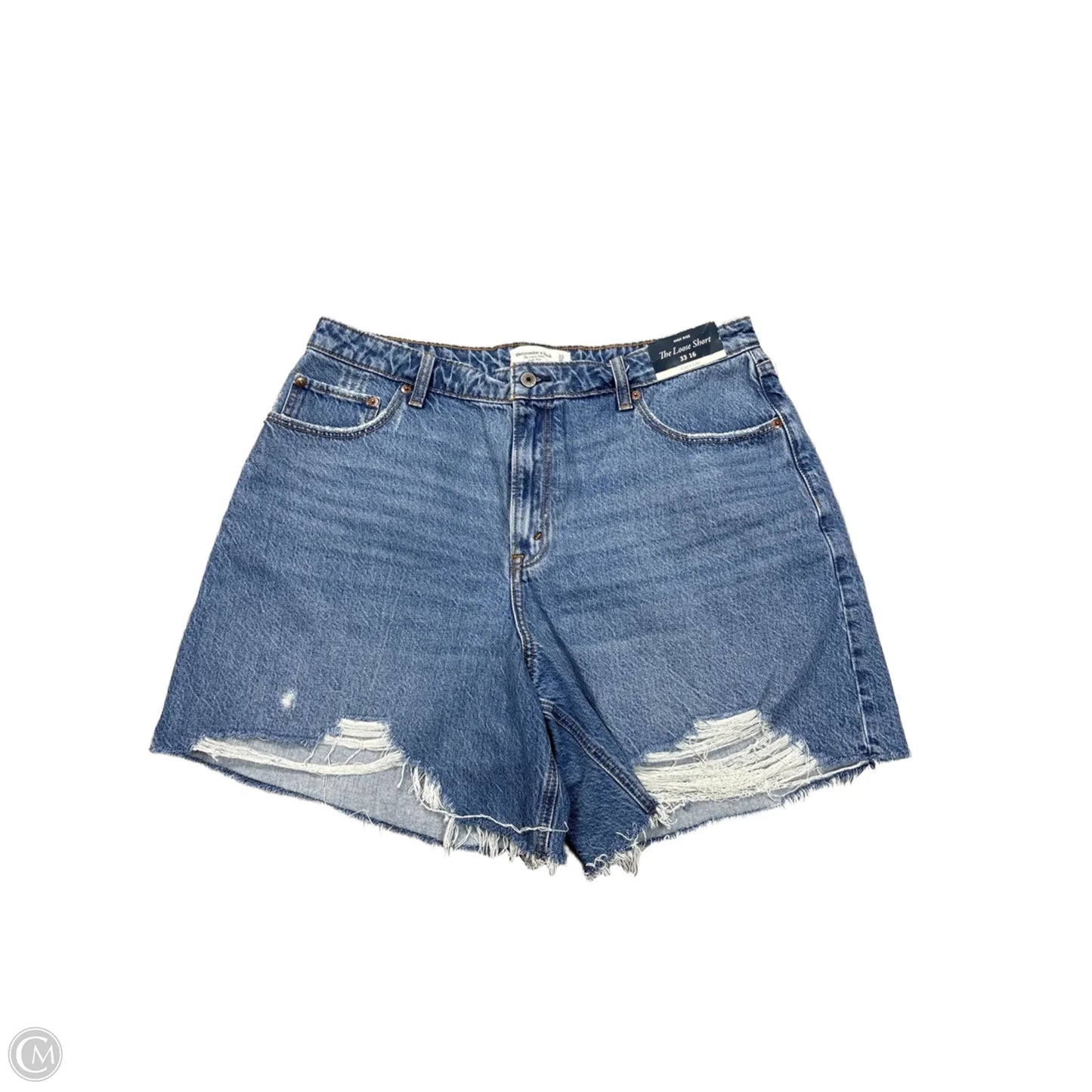 Shorts By Abercrombie And Fitch In Blue Denim, Size: 16