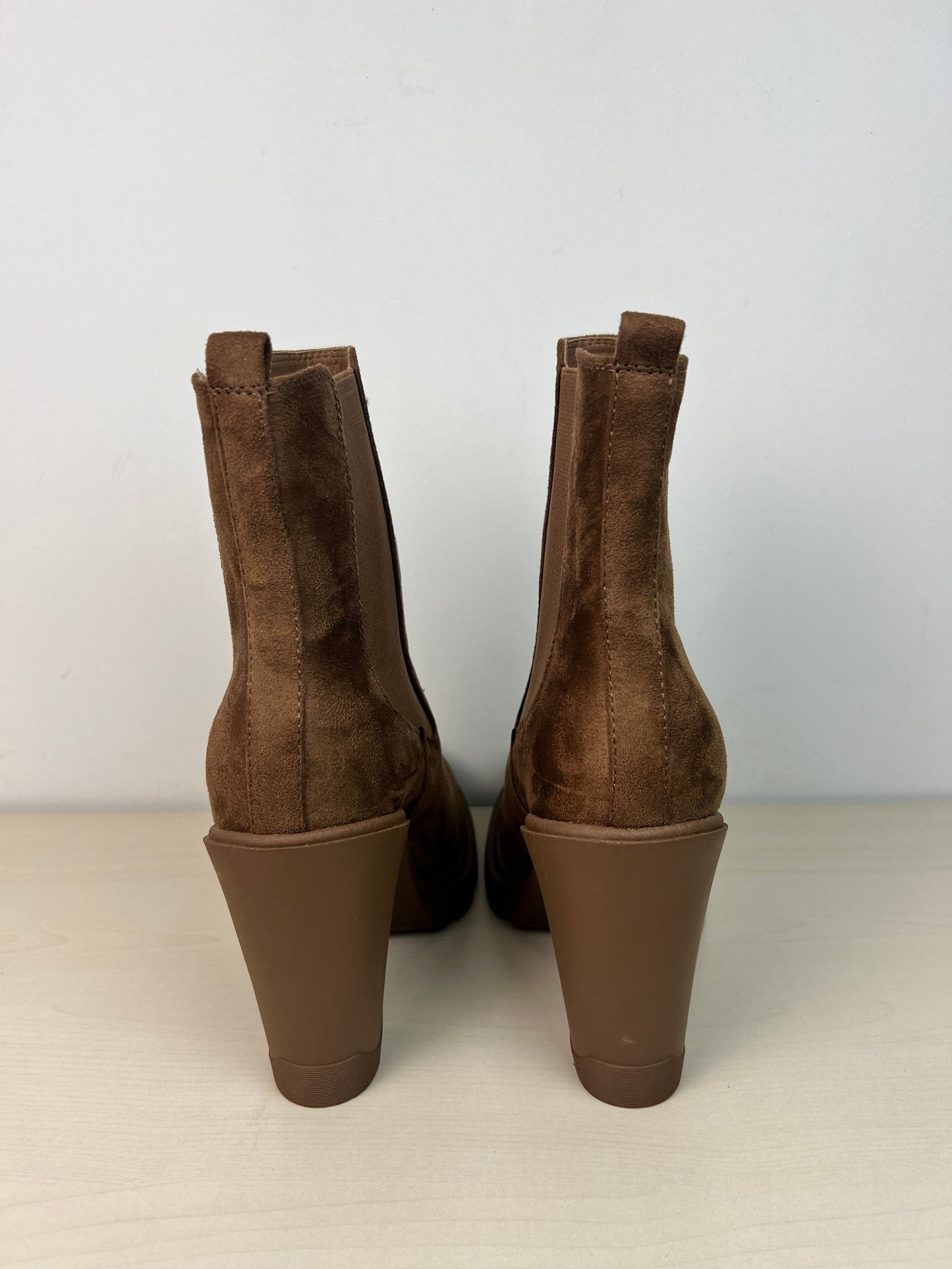 Boots Mid-calf Heels By Nine West In Brown, Size: 10