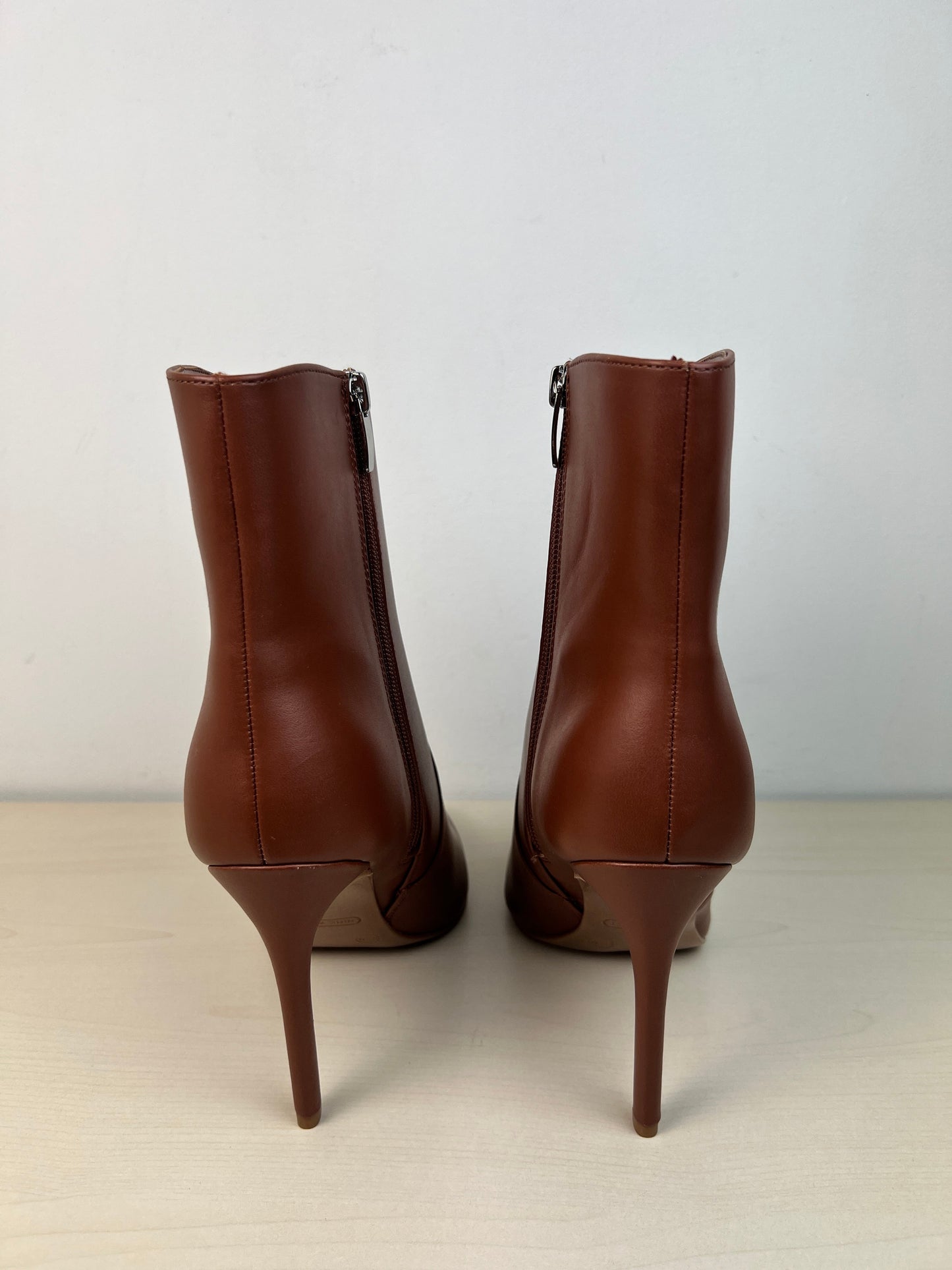 Boots Mid-calf Heels By Nine West In Brown, Size: 8.5