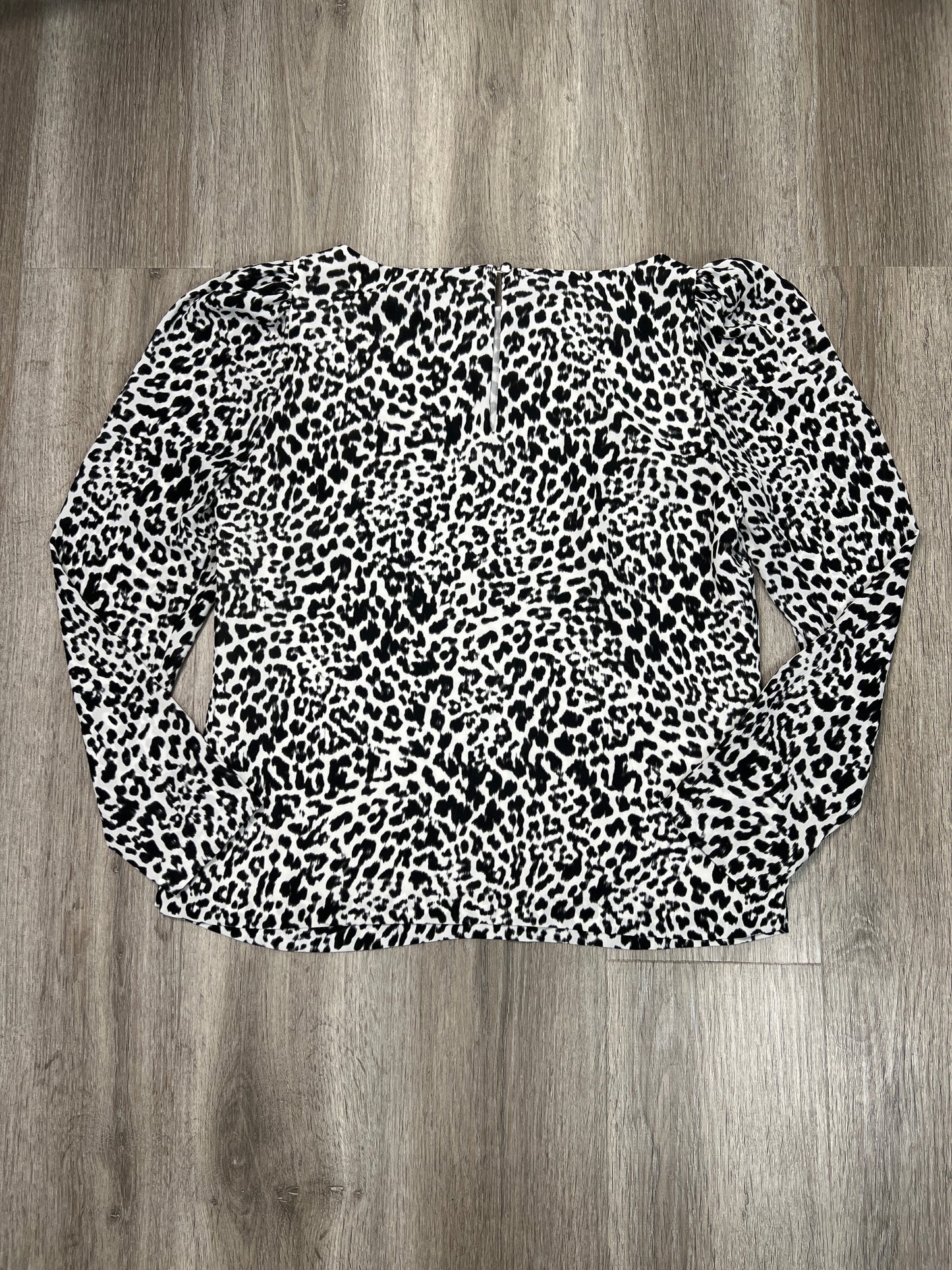 Blouse Long Sleeve By White House Black Market In Animal Print, Size: M