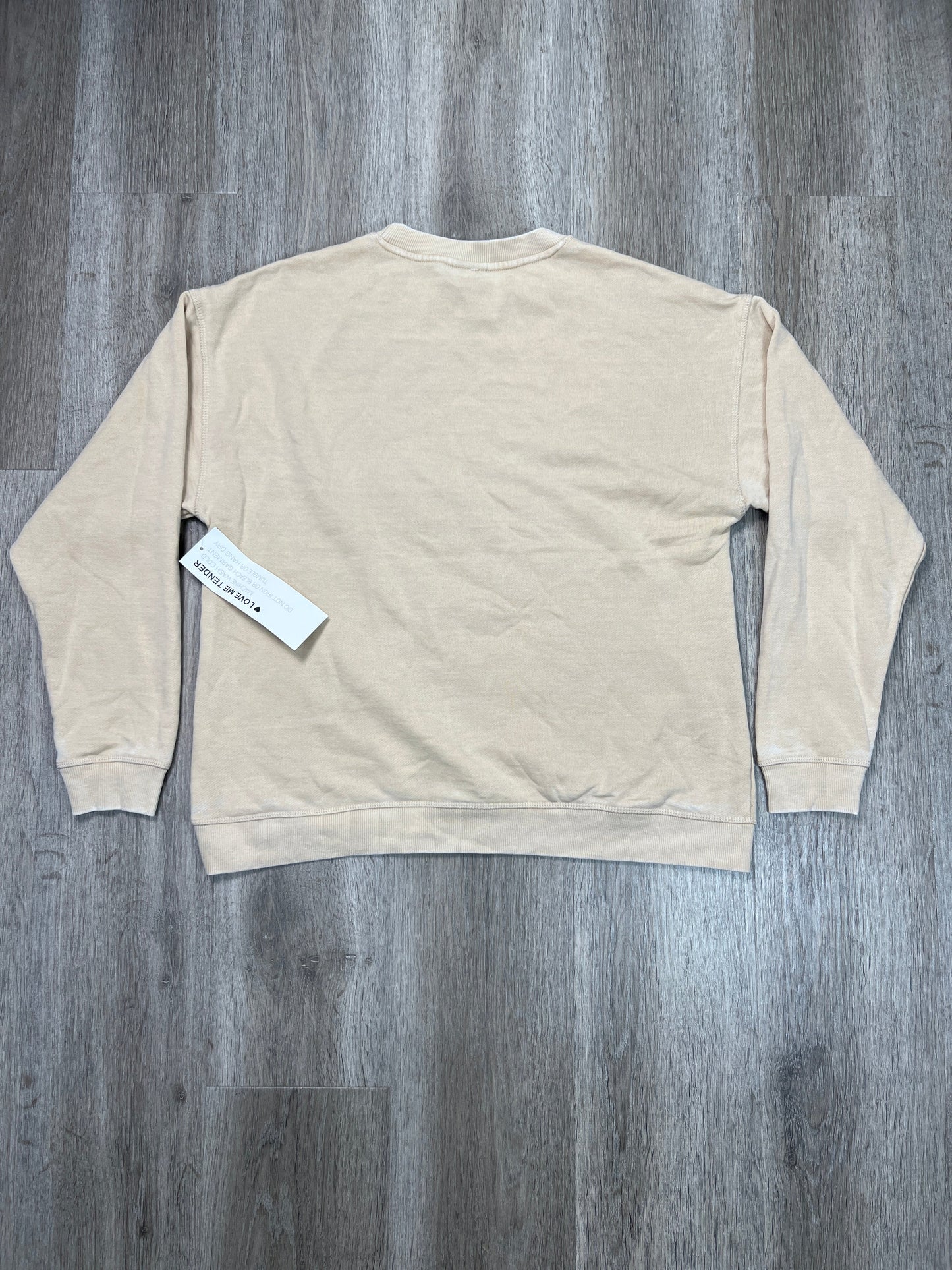 Sweatshirt Crewneck By LULUSIMONS STUDIO In Tan, Size: S