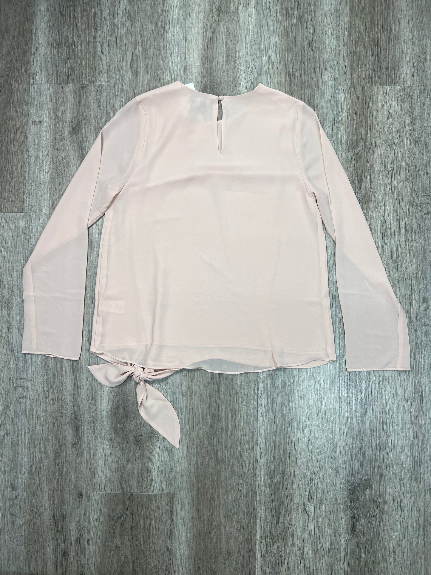 Blouse Long Sleeve By Naked Zebra In Pink, Size: M