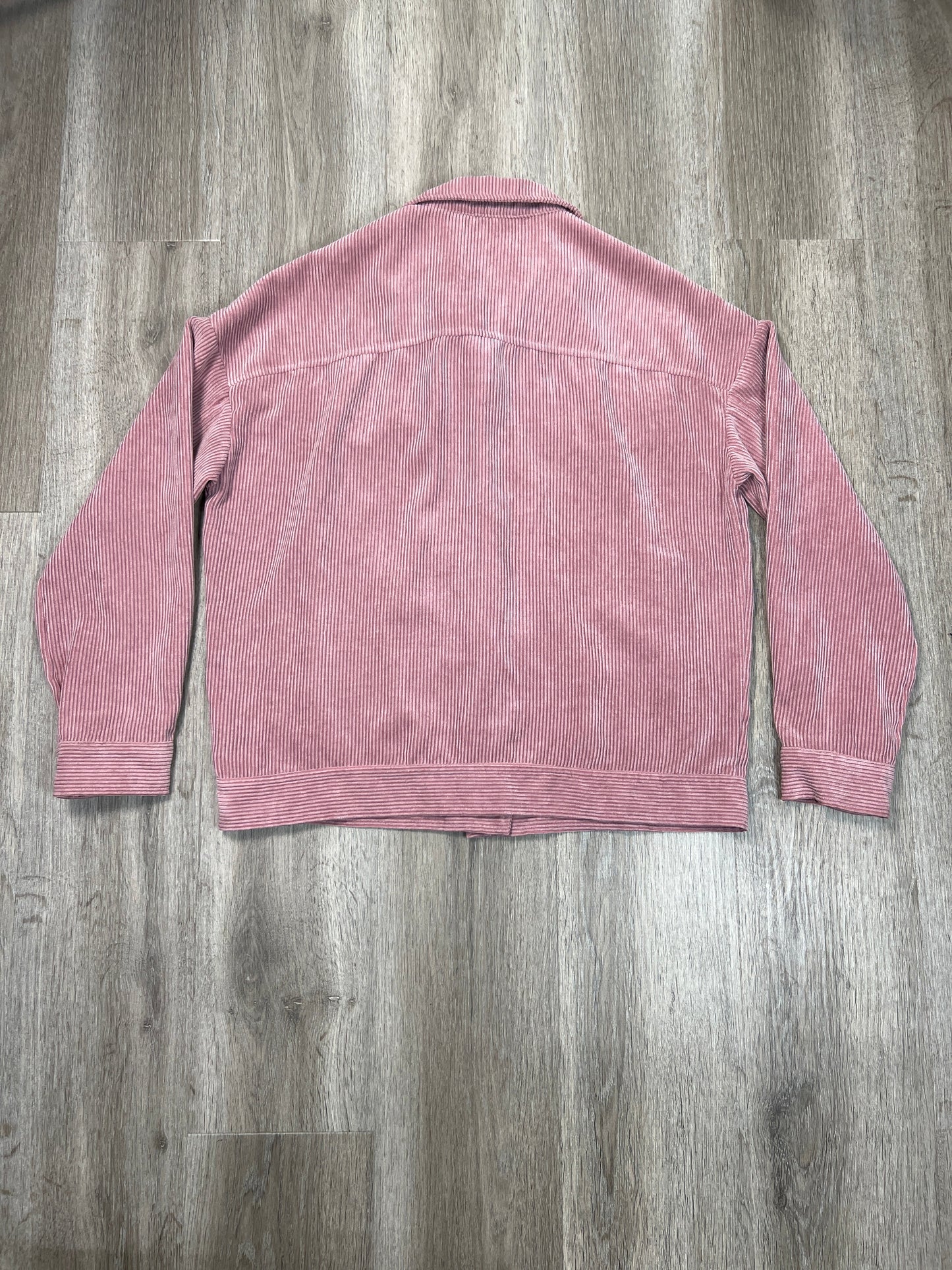 Jacket Shirt By Entro In Pink, Size: S