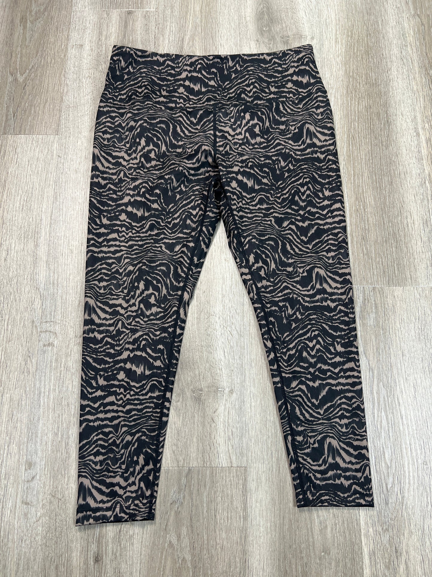 Athletic Leggings By Zella In Black & Brown, Size: Xl