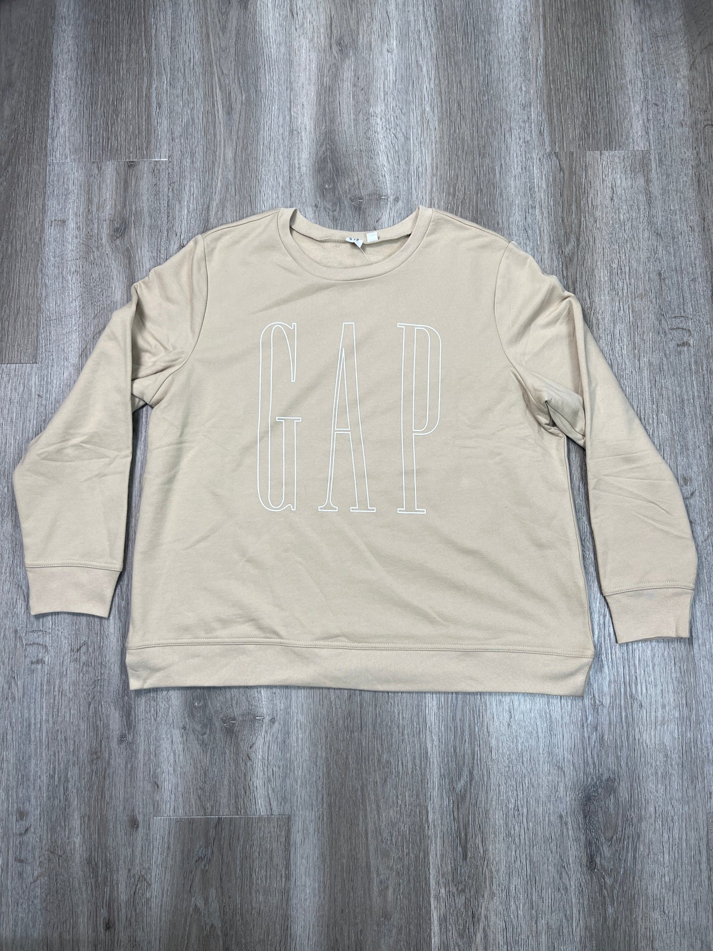 Sweatshirt Crewneck By Gap In Tan, Size: Xl