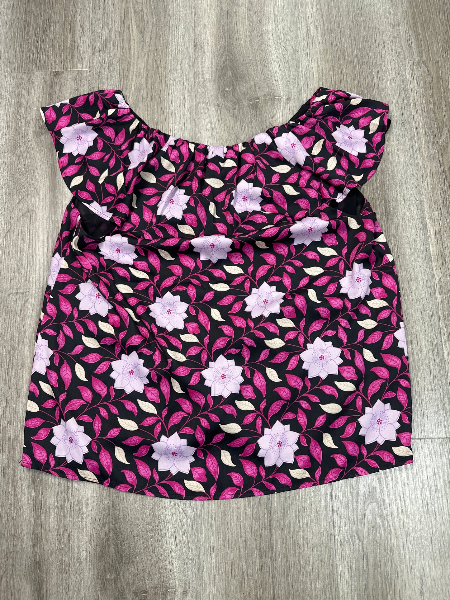 Top Sleeveless By Ann Taylor In Pink & Purple, Size: L