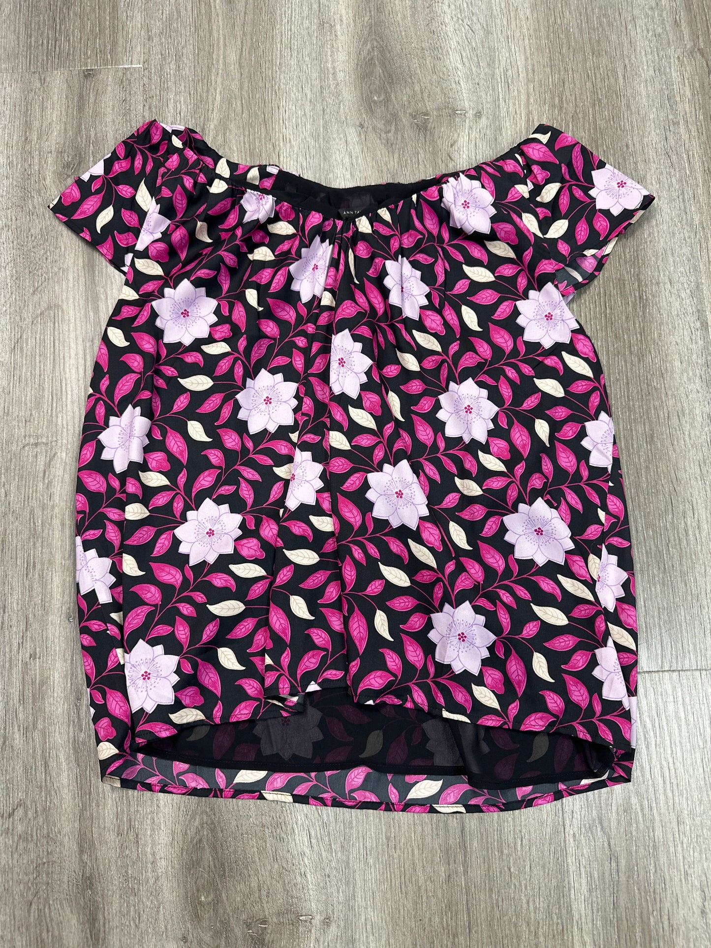 Top Sleeveless By Ann Taylor In Pink & Purple, Size: L