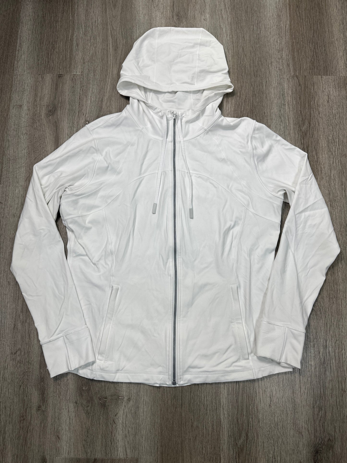 Athletic Jacket By Lululemon In White, Size: 2x