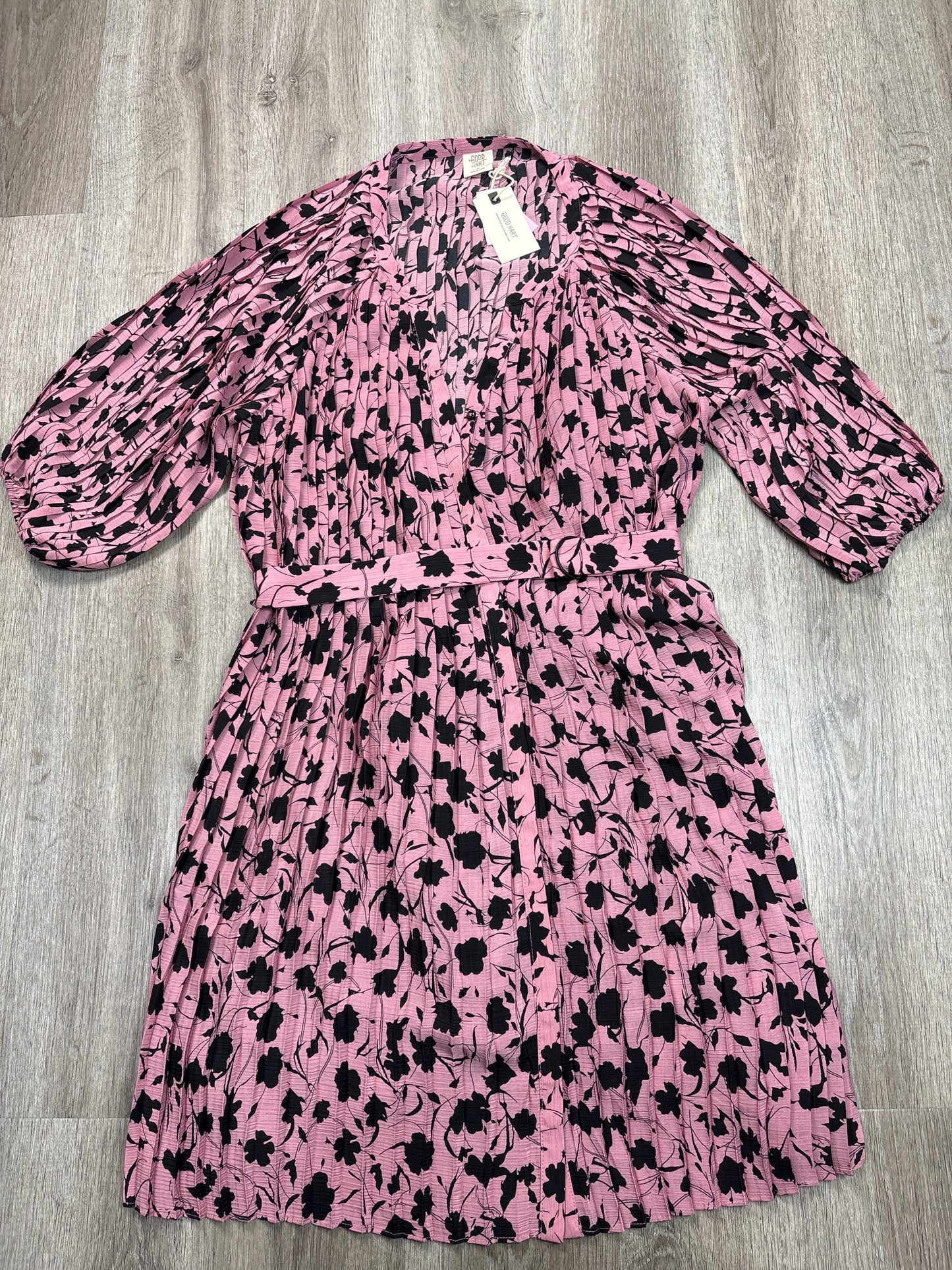 Dress Casual Midi By Good Hart In Pink, Size: Xl