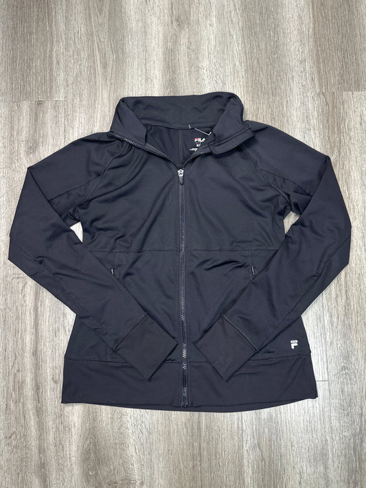 Athletic Jacket By Fila In Black, Size: M