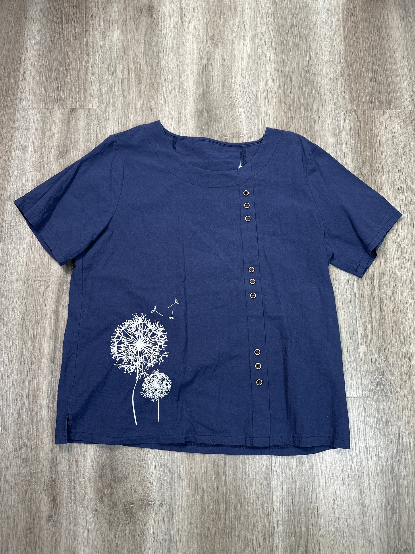 Top Short Sleeve By TEMU In Blue, Size: Xl