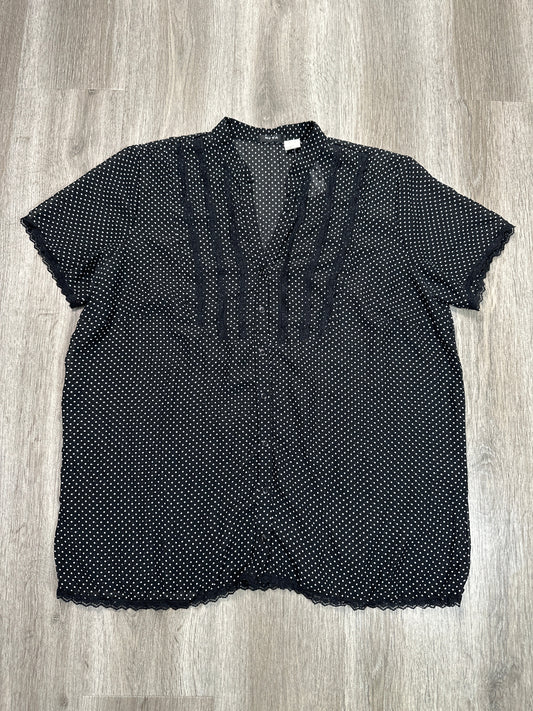 Top Short Sleeve By NEVA In Black, Size: Xl