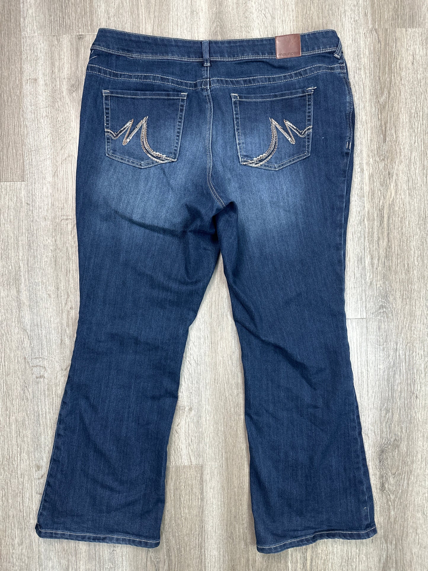 Jeans Straight By Maurices In Blue Denim, Size: 20