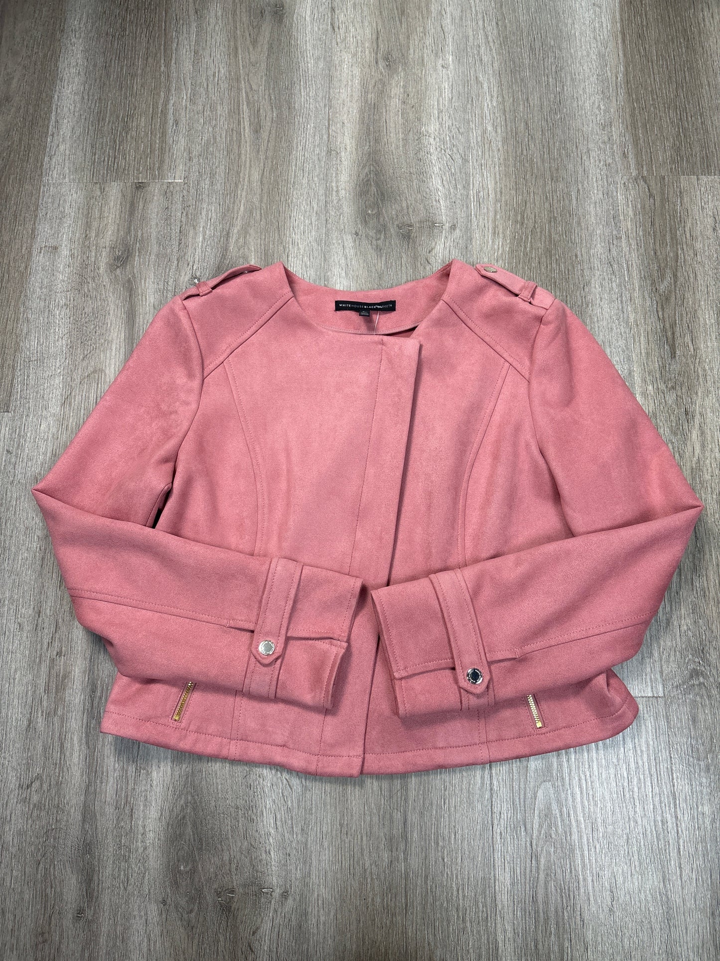 Jacket Moto By White House Black Market In Pink, Size: Xl