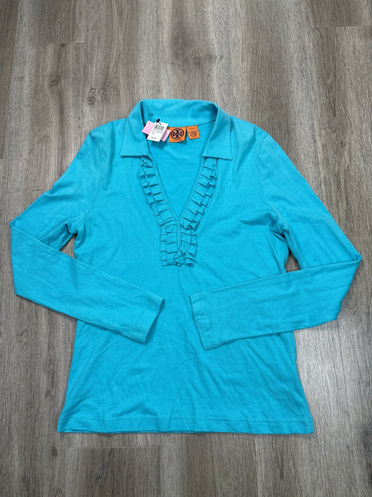 Top Long Sleeve Designer By Tory Burch In Blue, Size: Xl