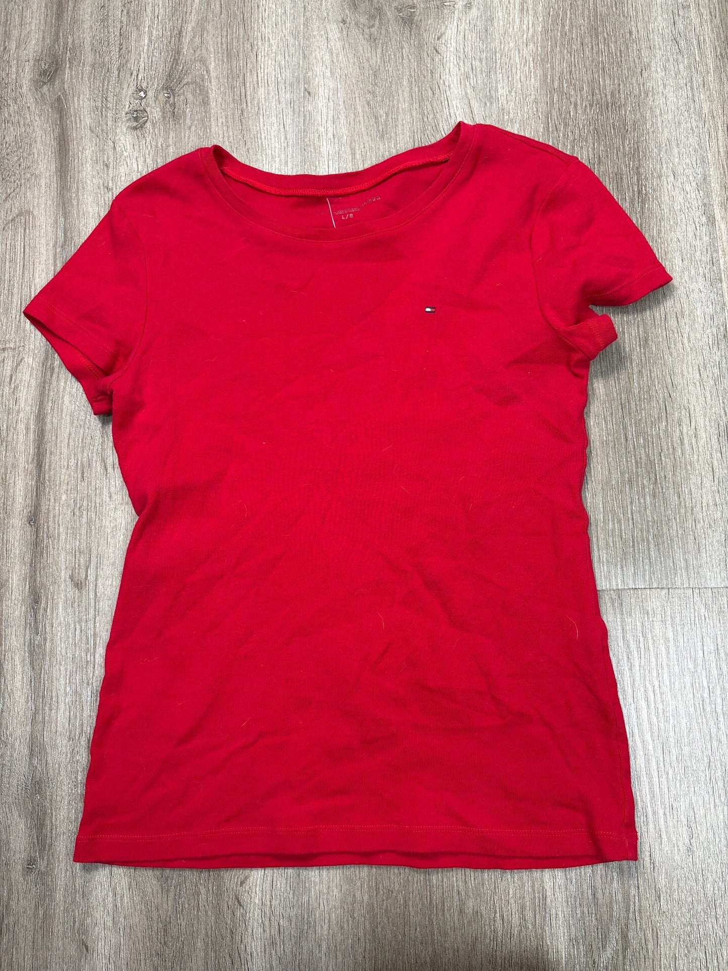 Top Short Sleeve By Tommy Hilfiger In Red, Size: L