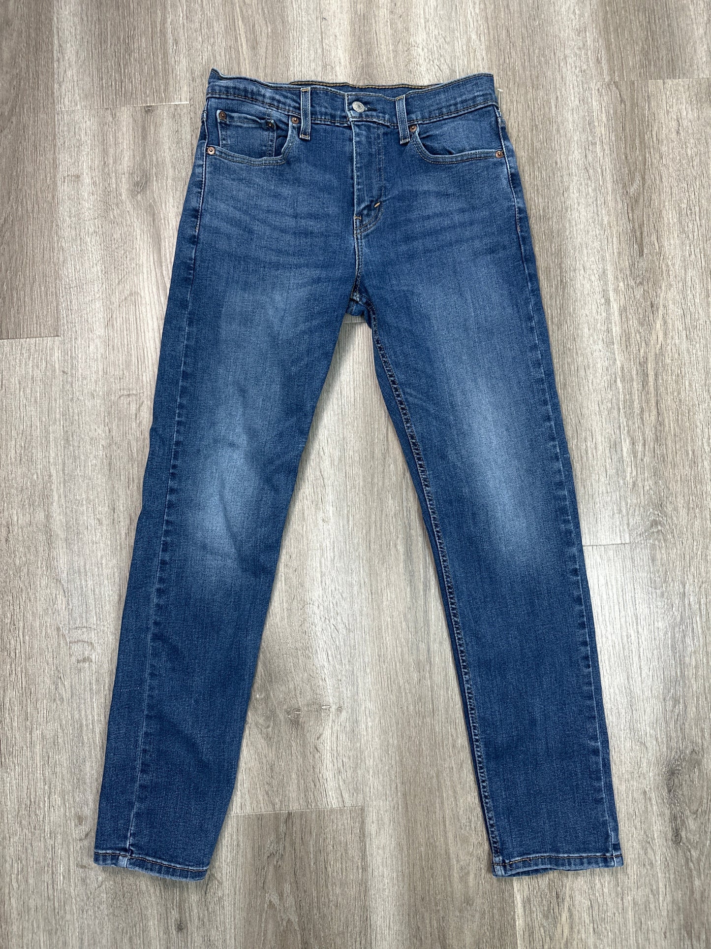 Jeans Straight By Levis In Blue Denim, Size: 10