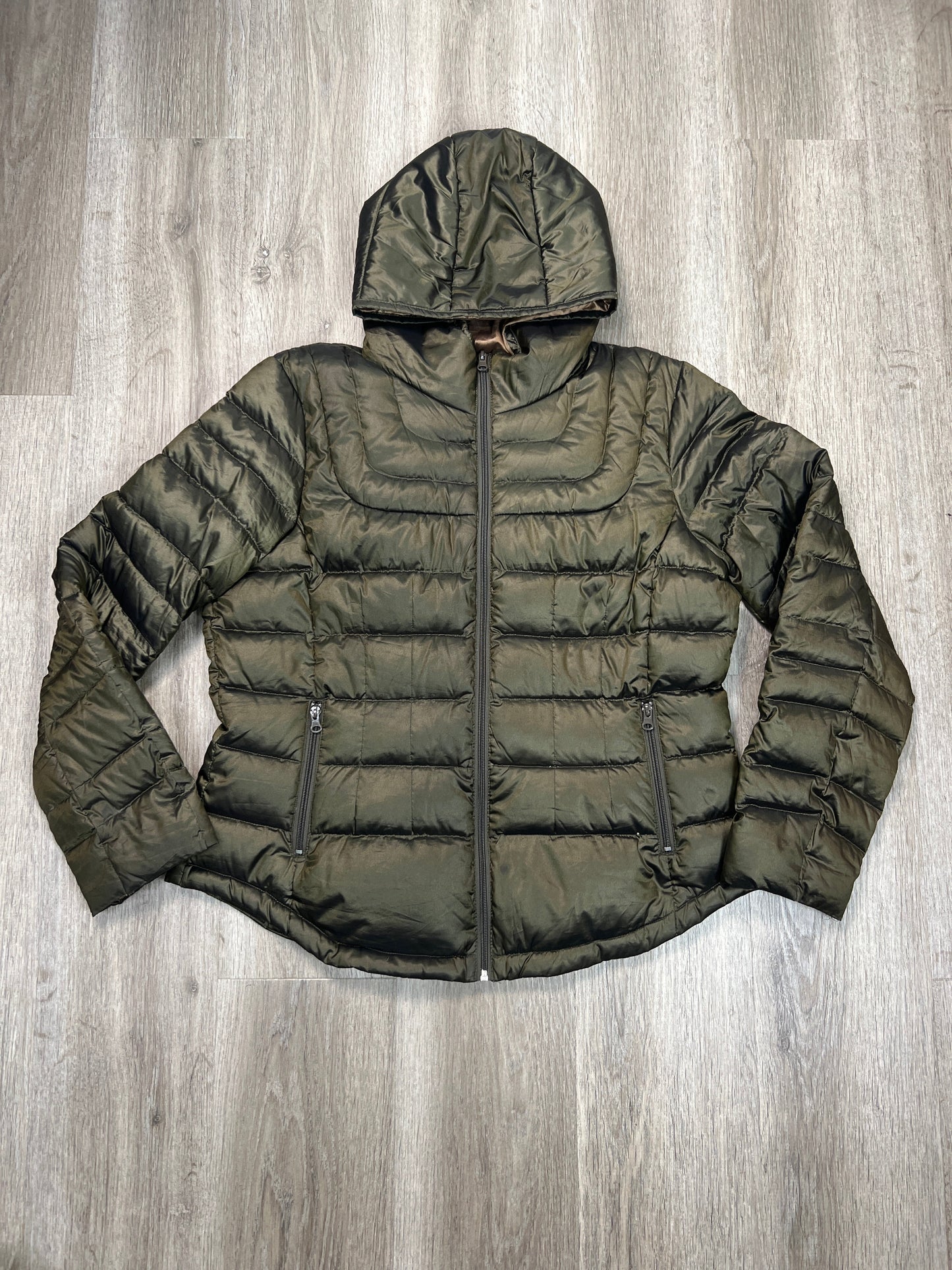 Coat Puffer & Quilted By Bernardo In Green, Size: Xl