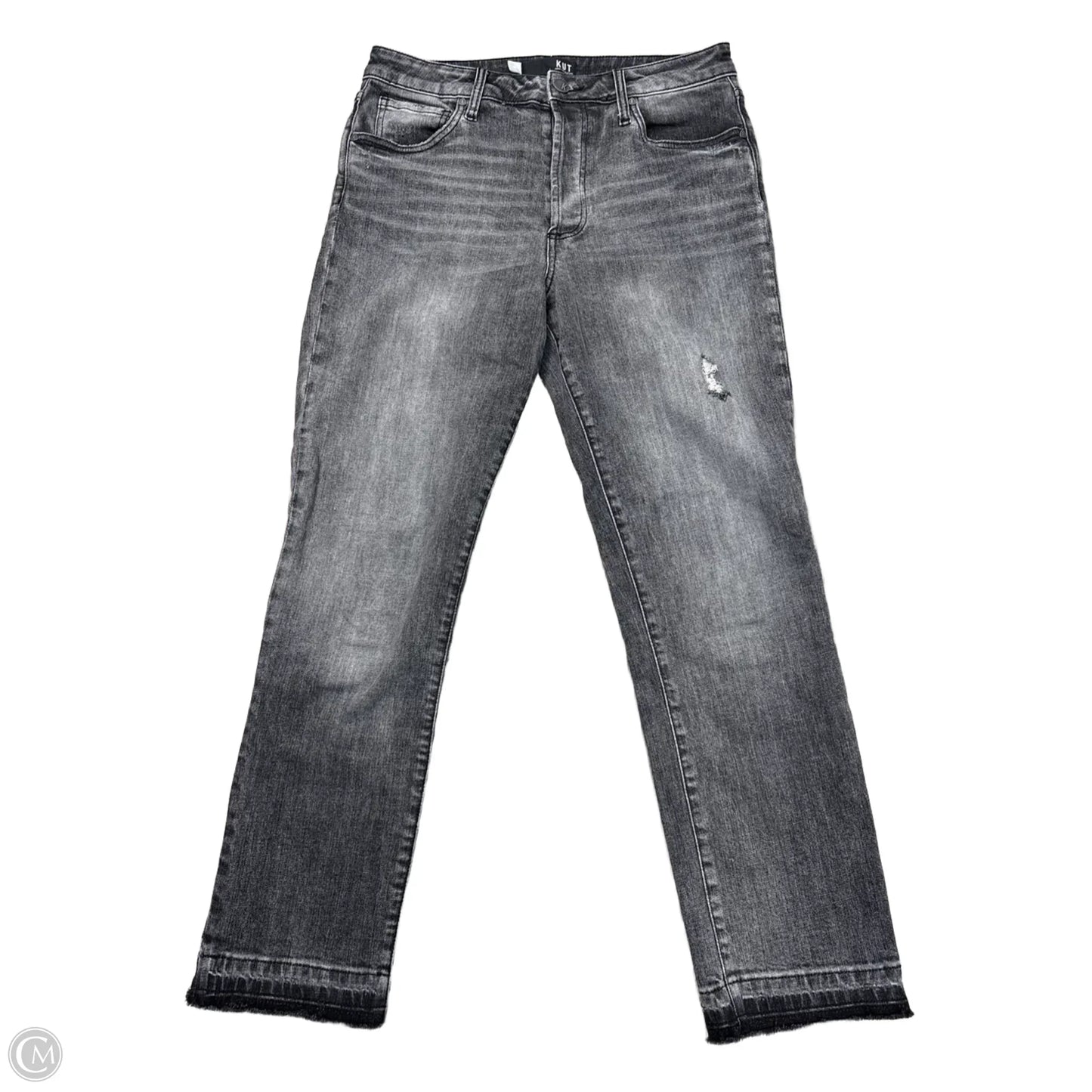 Jeans Straight By Kut In Black Denim, Size: 6l